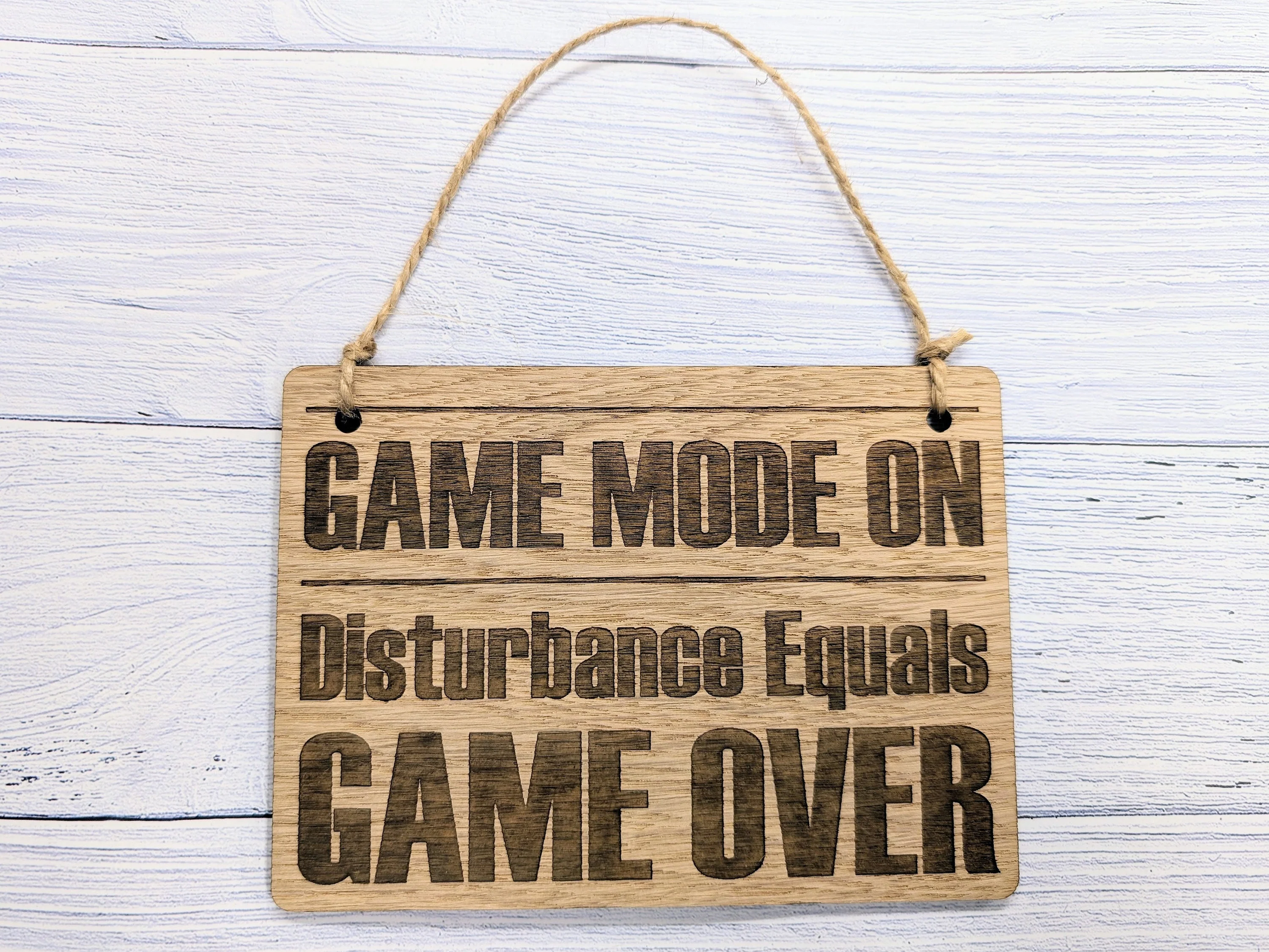 GAME MODE ON - Wooden Sign - Image 7