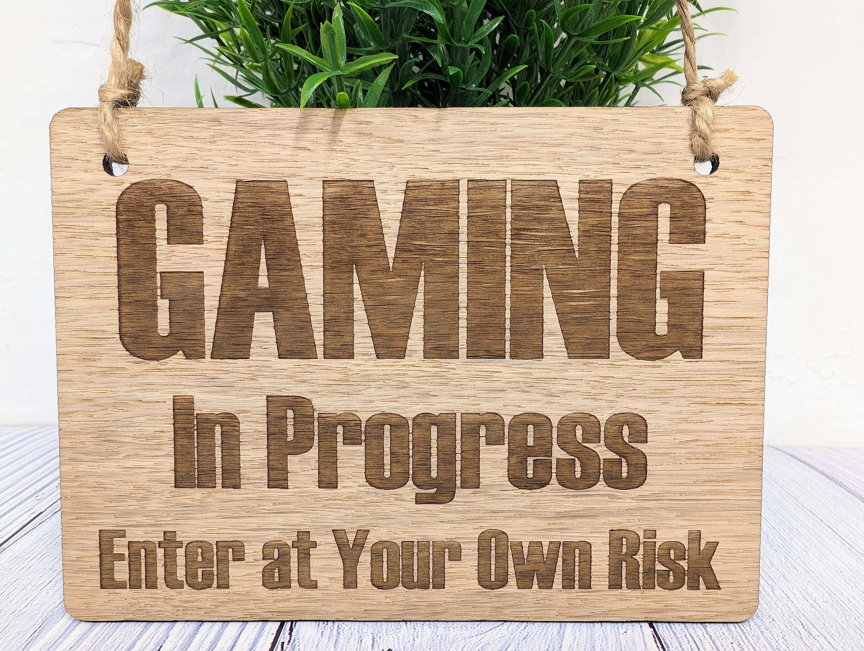 Gaming in Progress - Enter at Your Own Risk | Wooden Sign - Image 2