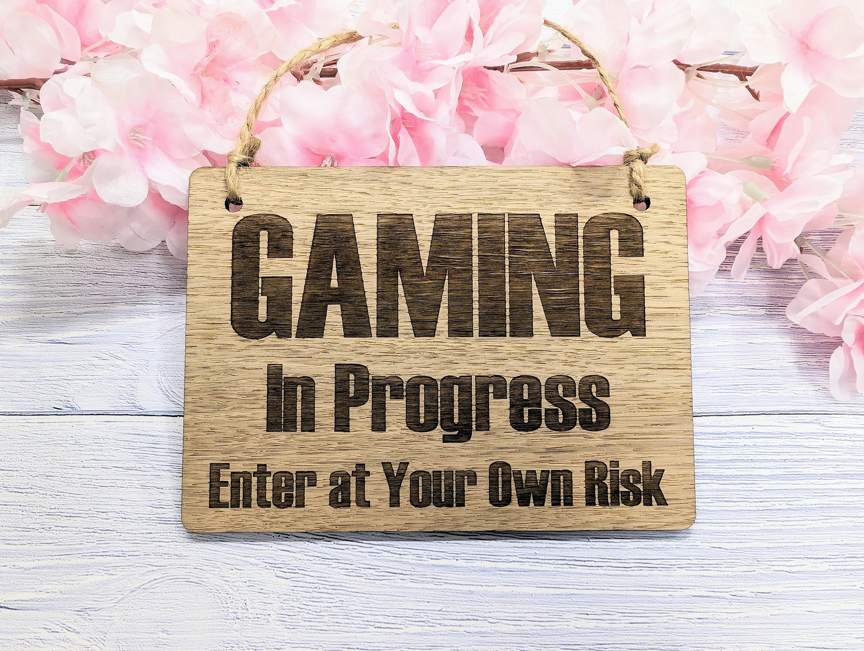 Gaming in Progress - Enter at Your Own Risk | Wooden Sign - Image 3