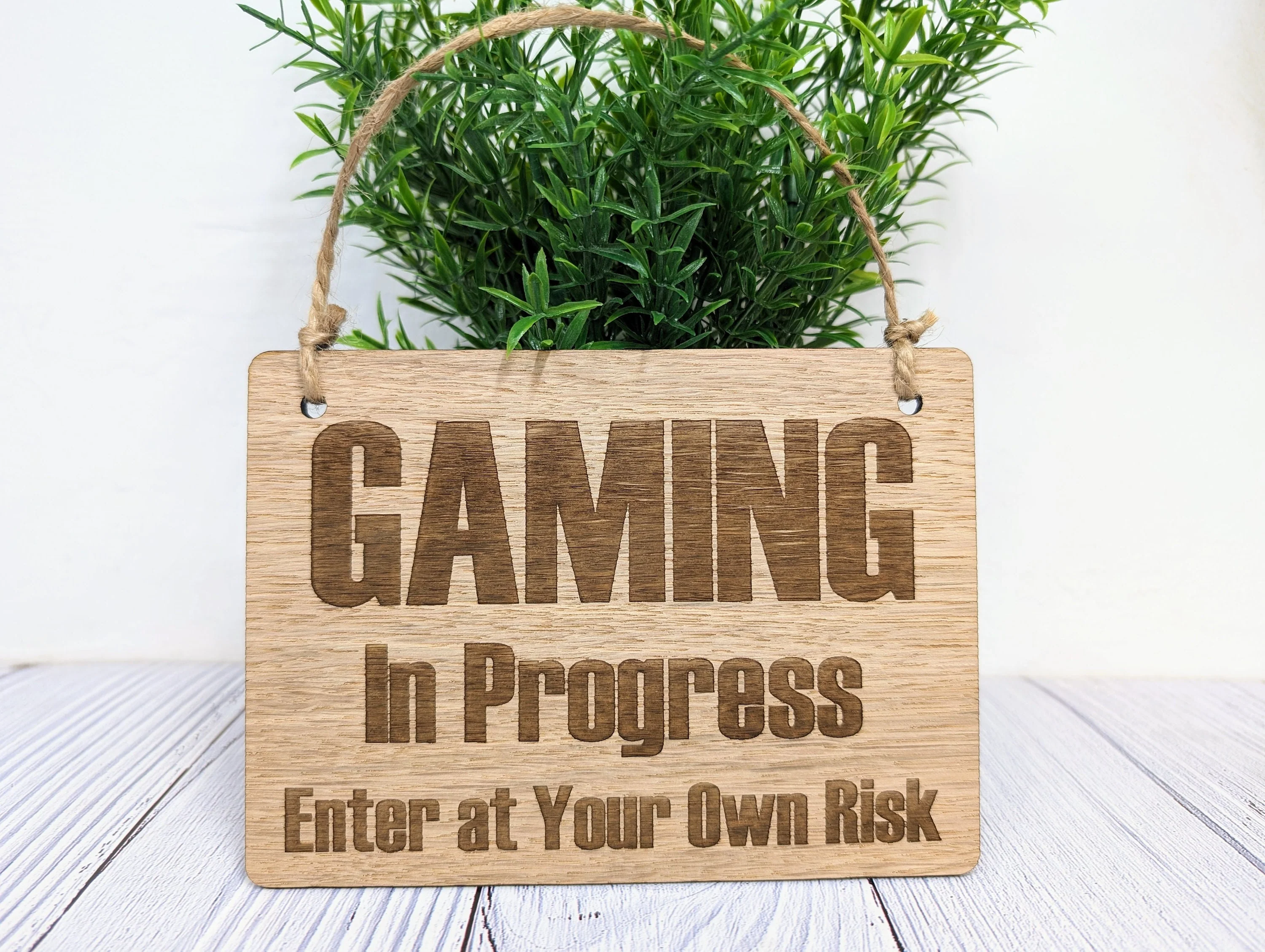 Gaming in Progress - Enter at Your Own Risk | Wooden Sign - Image 4
