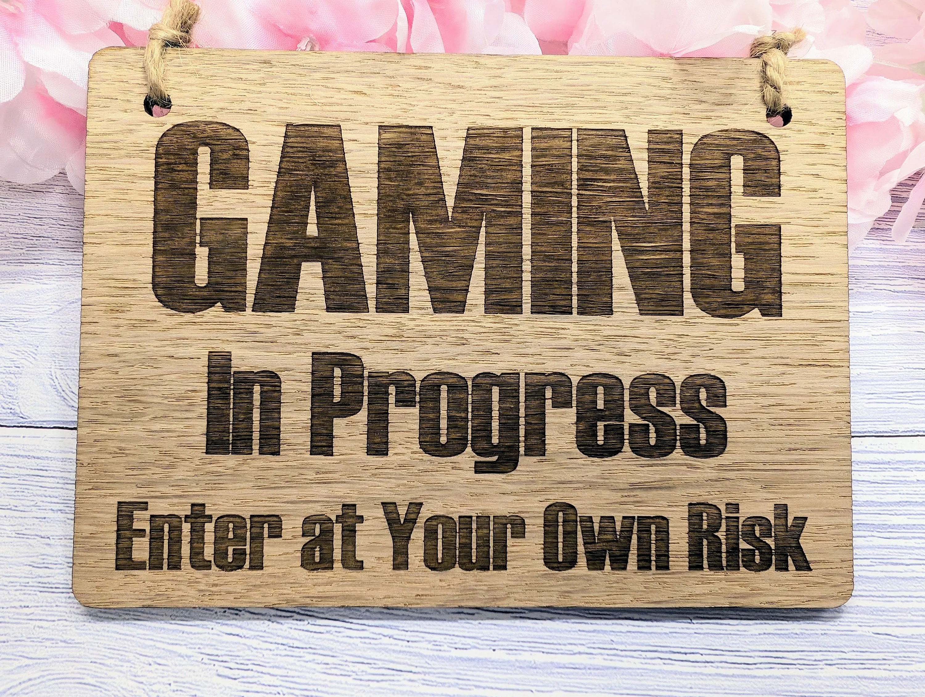 Gaming in Progress - Enter at Your Own Risk | Wooden Sign - Image 5