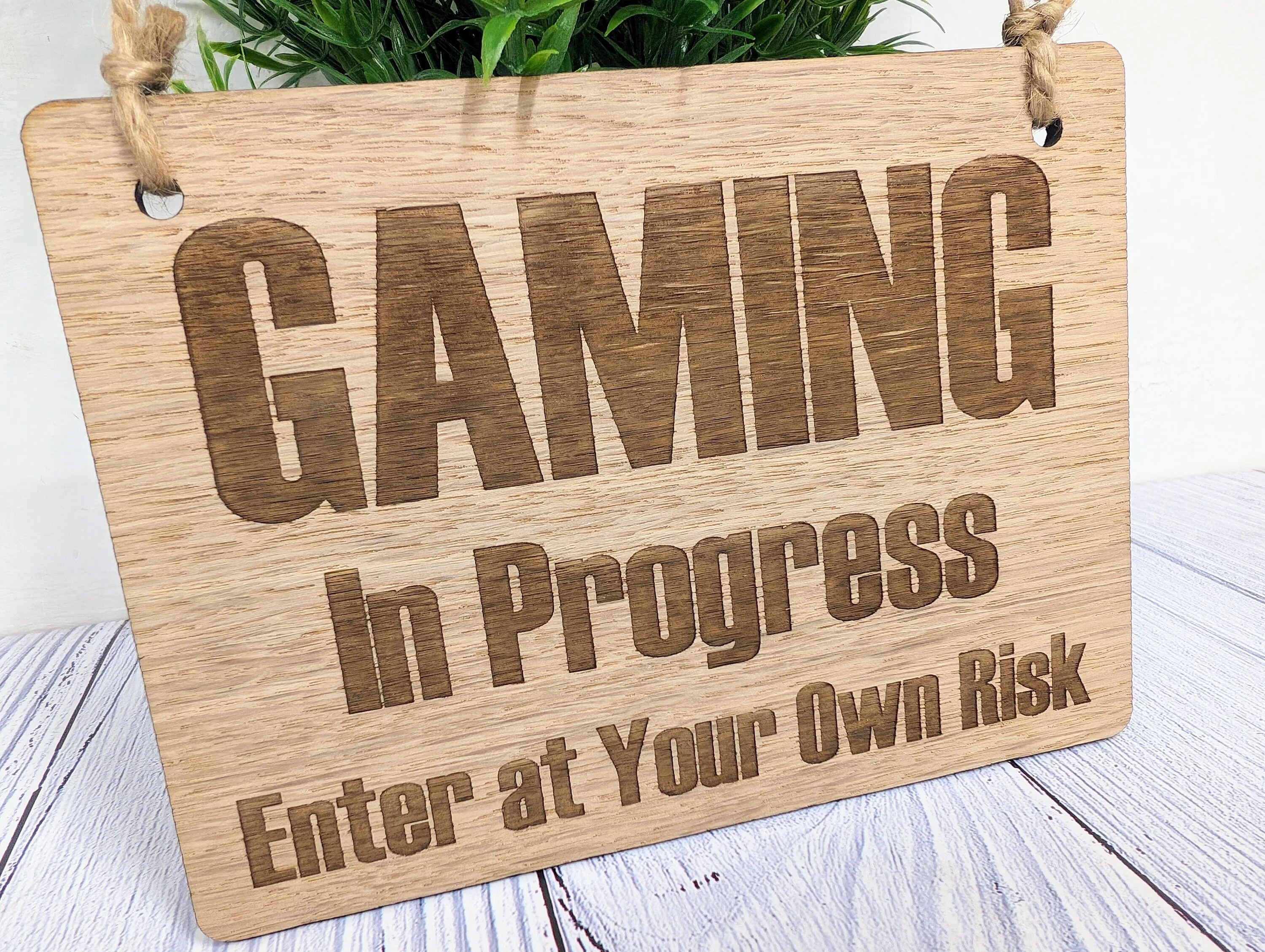 Gaming in Progress - Enter at Your Own Risk | Wooden Sign - Image 6
