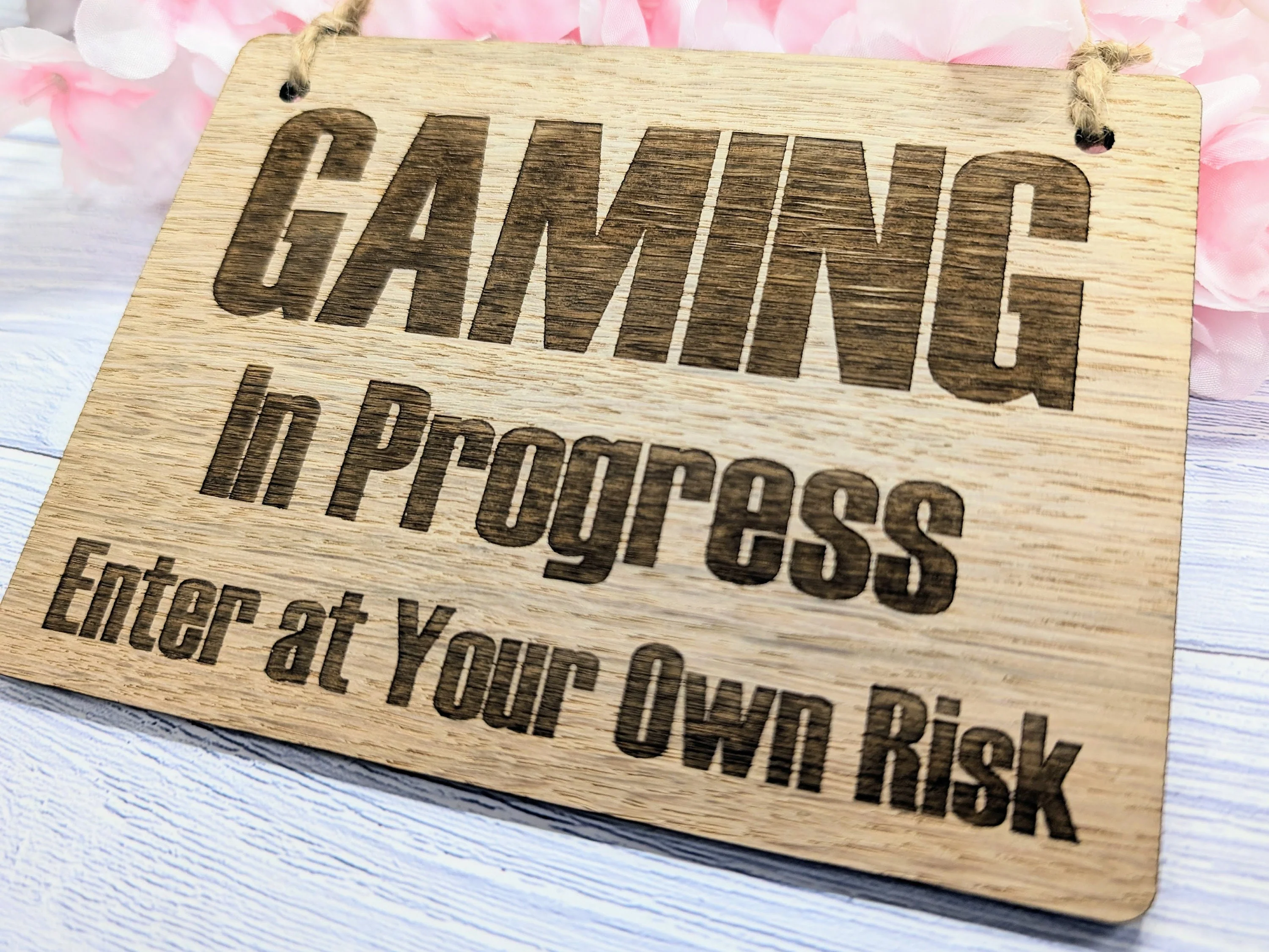 Gaming in Progress - Enter at Your Own Risk | Wooden Sign - Image 9