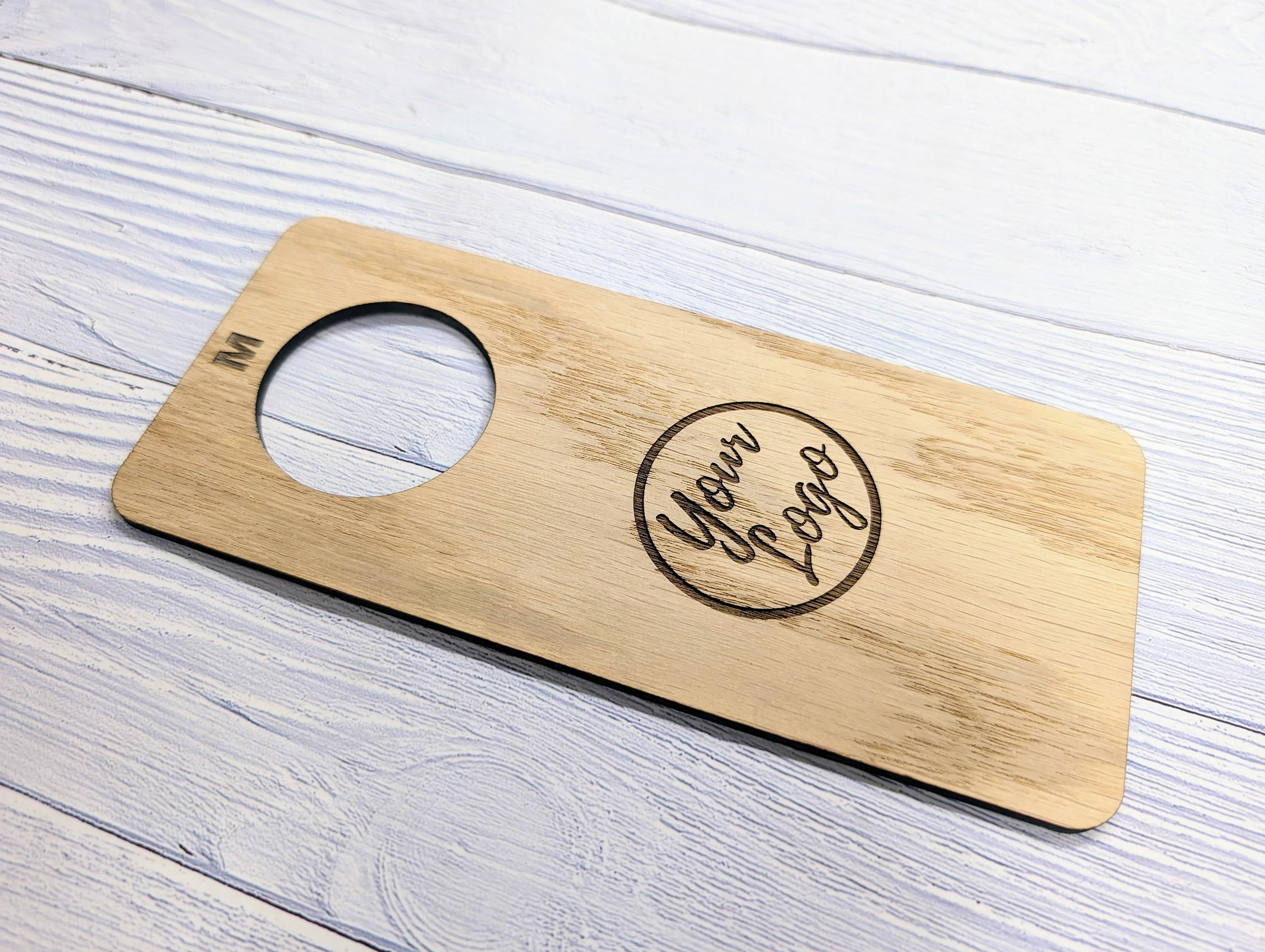 Garment Rail Dividers for Boutiques, Custom Double-Sided  - Personalised with Clothing Size & Logo - Sustainable Oak Veneered Rail Hangers - Image 3