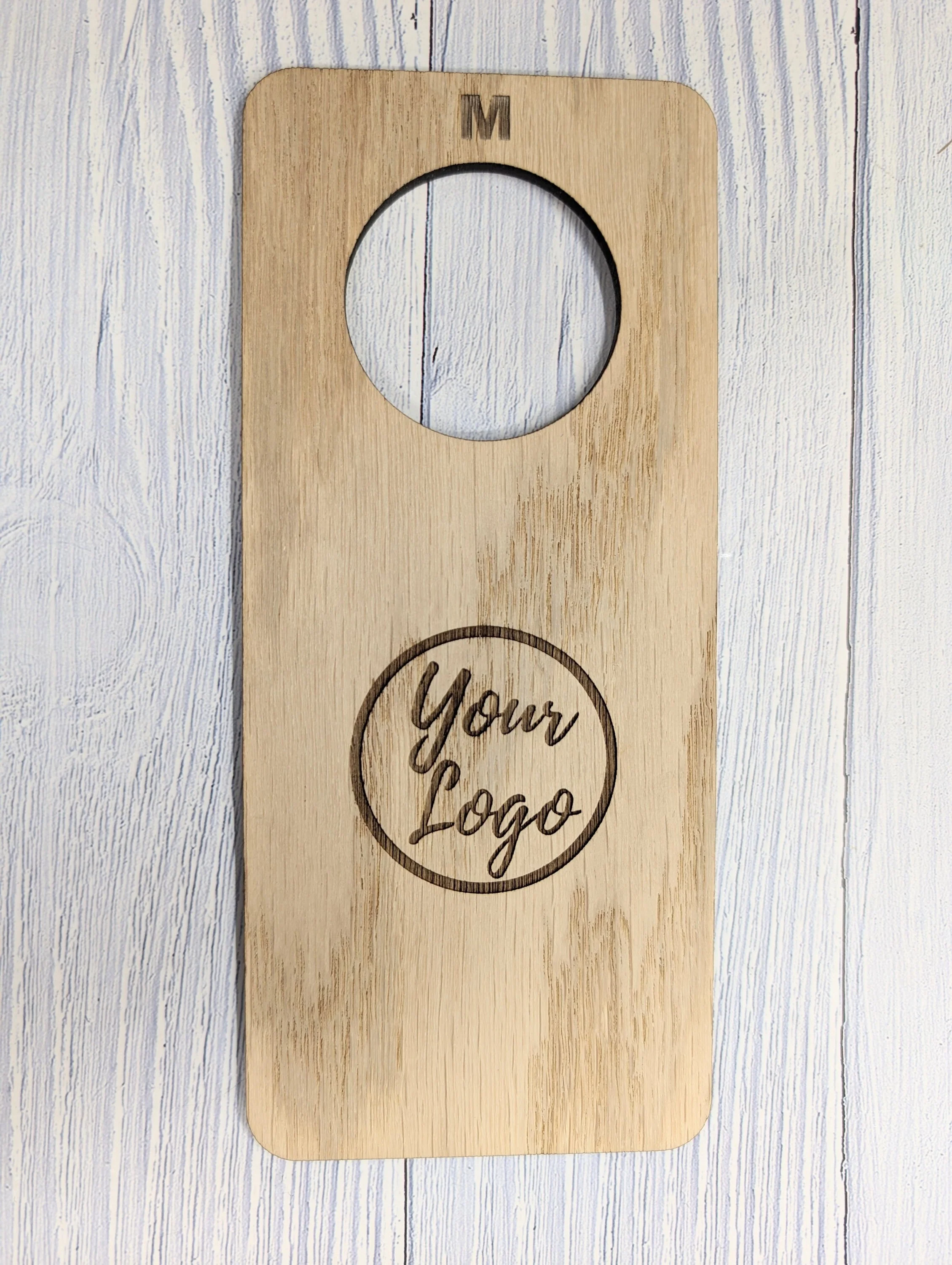 Garment Rail Dividers for Boutiques, Custom Double-Sided  - Personalised with Clothing Size & Logo - Sustainable Oak Veneered Rail Hangers - Image 5