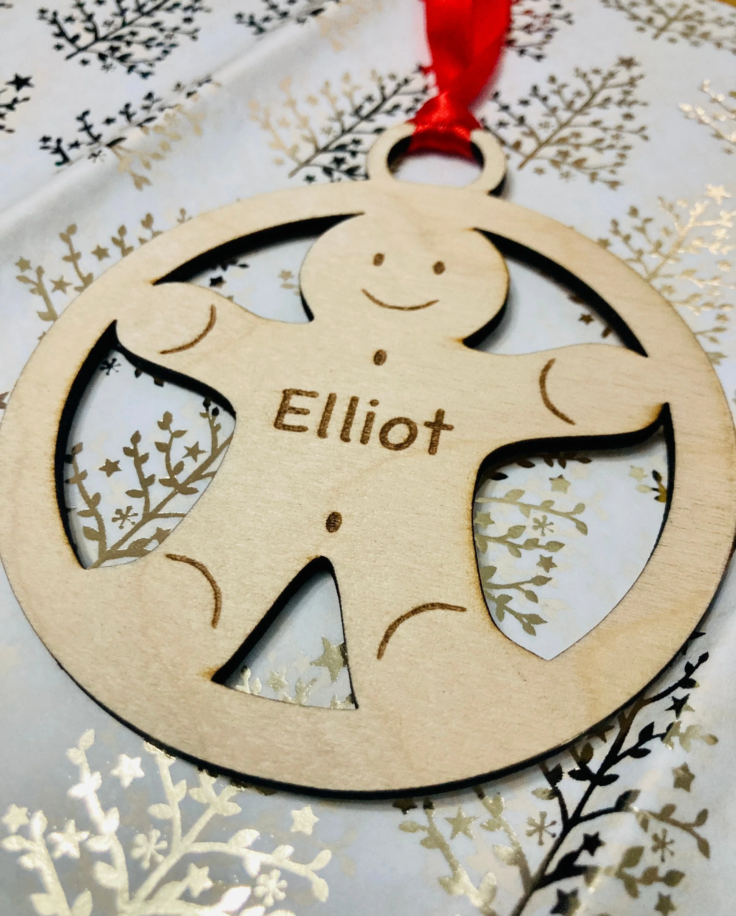 Gingerbread Man, Personalised Christmas Bauble | Personalised Christmas Gifts | Christmas Baubles - Image 3