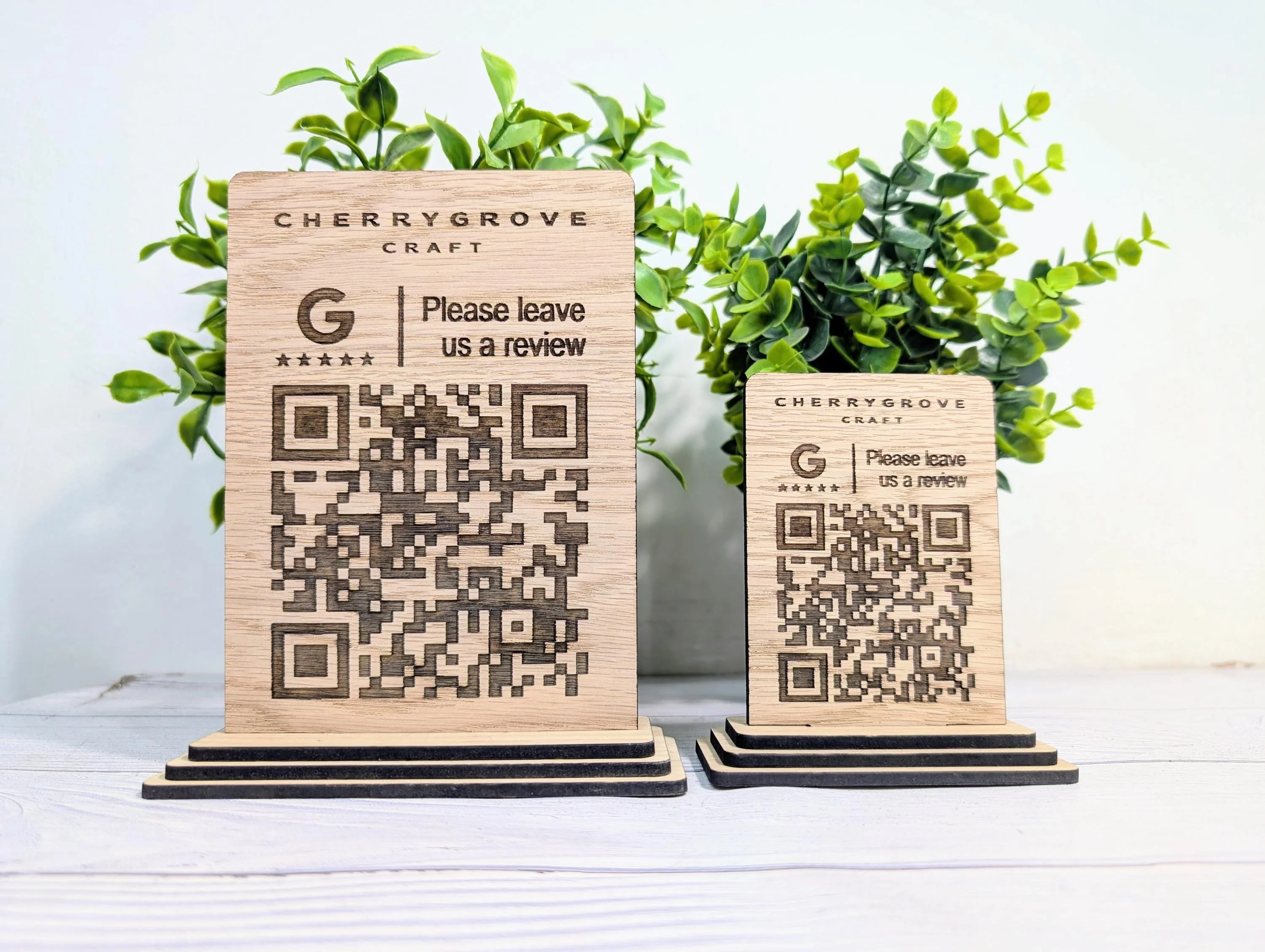 Google Reviews QR Code Sign – Custom Wooden Review Plaque for Small Business, Pub, Restaurant, Salon, Cafe Feedback, Eco-Friendly, 2 Sizes - Image 4