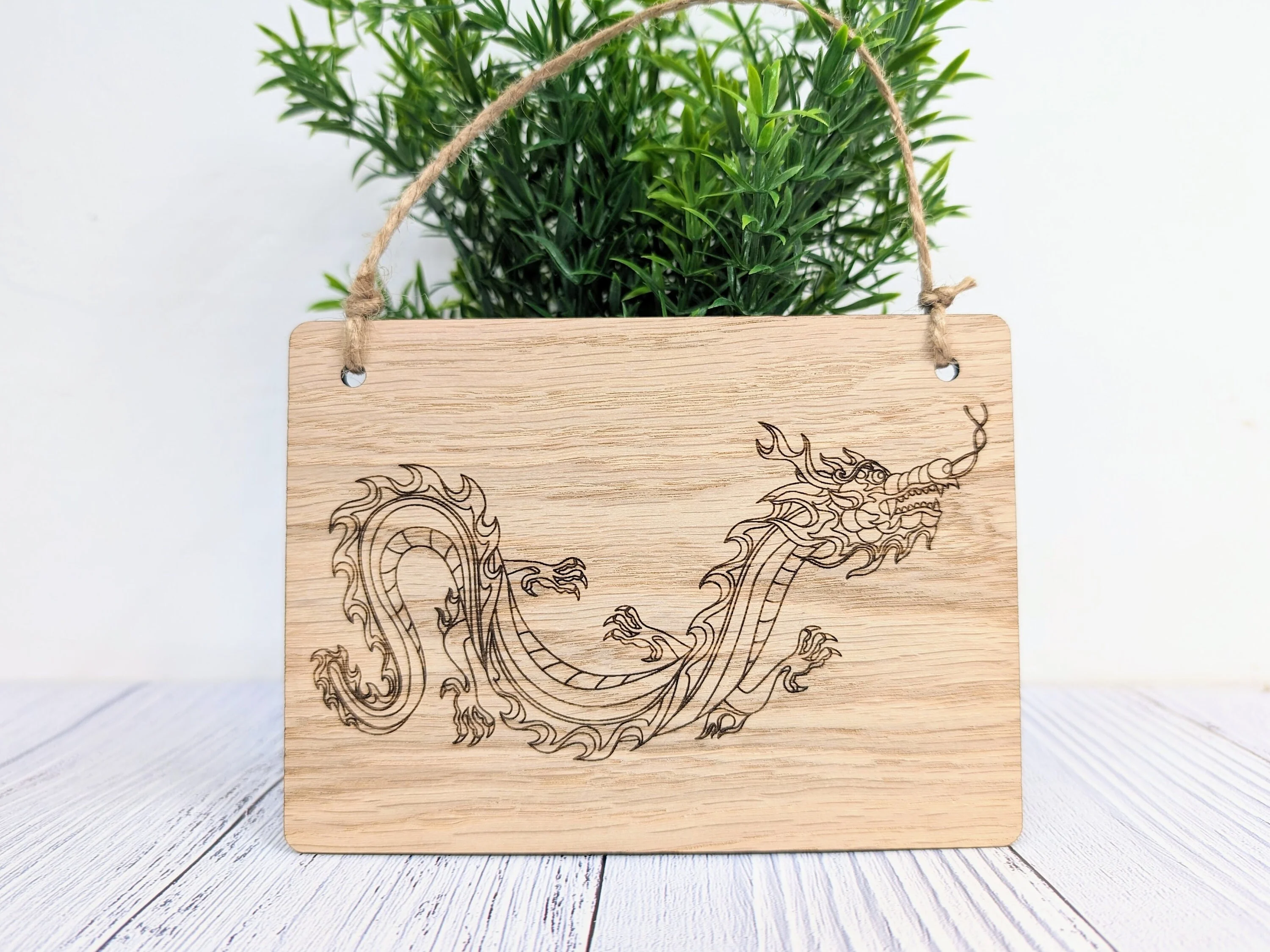 Handcrafted Dragon Wooden Gaming Sign, Mythical Themed Gifts & Game Nights, Timeless Fantasy Decor, Oak Veneer, Made in Wales - Image 5