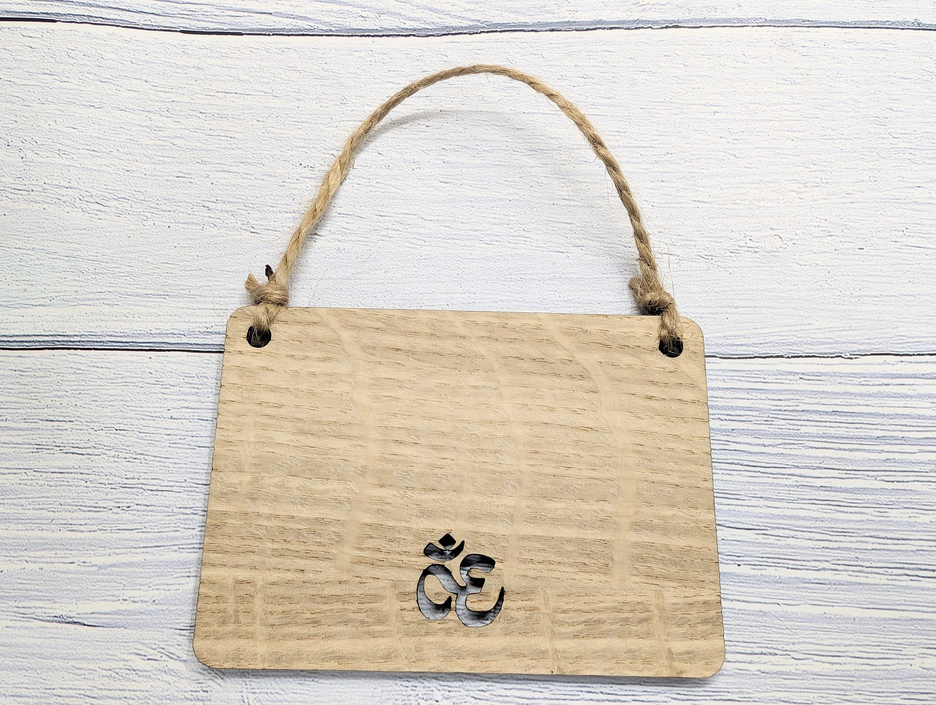 Handcrafted 'Pilates Session' Oak Door Sign - Peaceful Namaste Symbol Cut-Out - Choose Your Size - Eco-Friendly Home Decor - Image 8