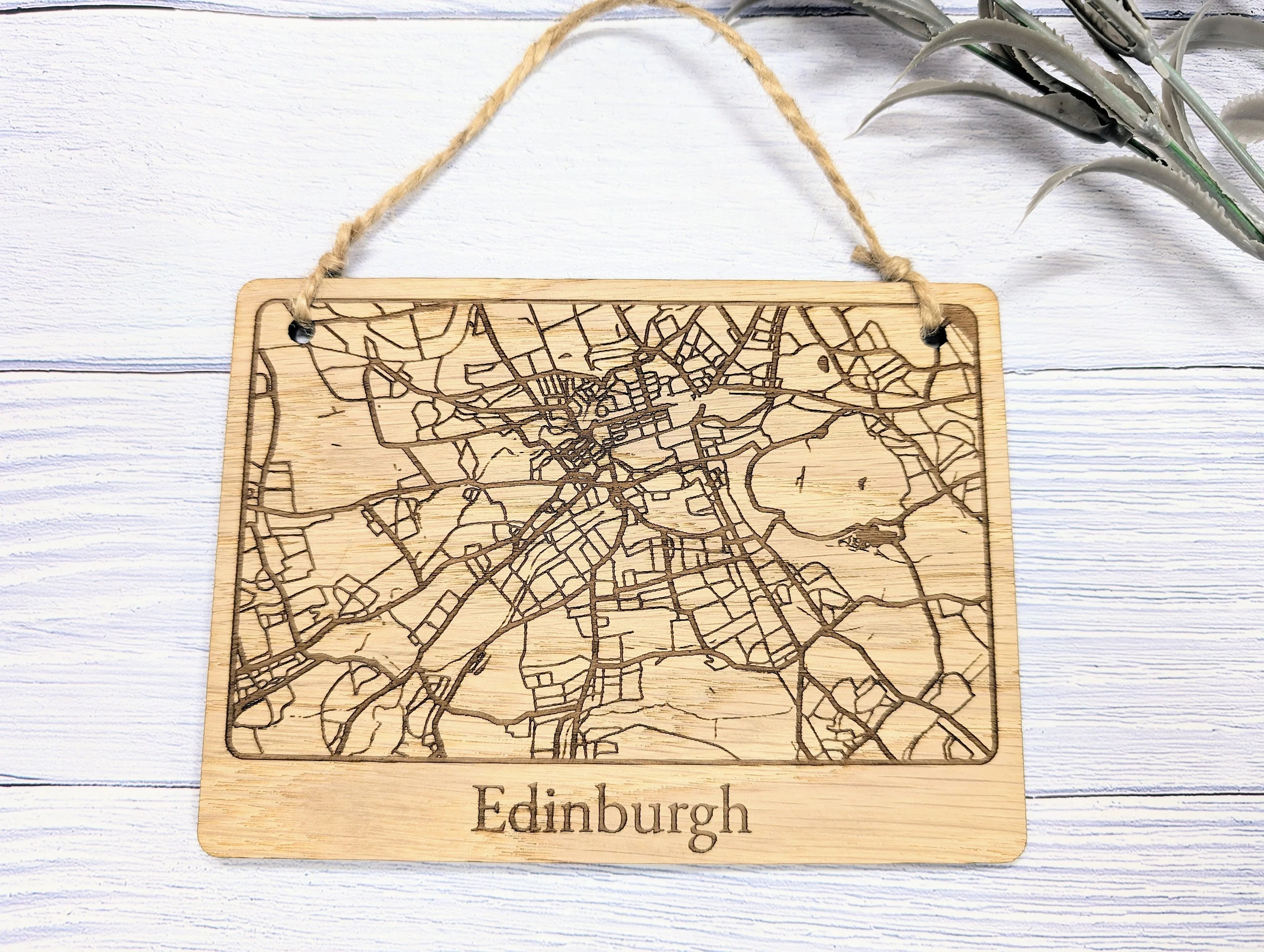 Handcrafted Wooden Map Wall Art of Edinburgh, UK - Available in 4 Sizes - Perfect Home Decor or Unique Gift - Image 4