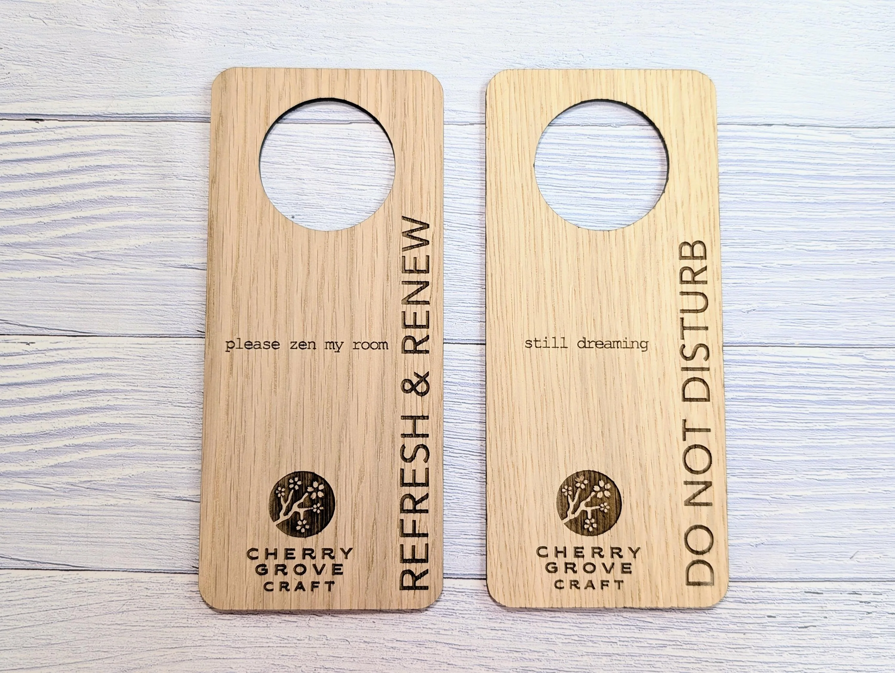 Hotel Door Hangers - Free Design Service, Wooden "Please Clean the Room" and "Please Do Not Disturb" Door Signs, Hotel Sign, Bedroom Signs - Image 9