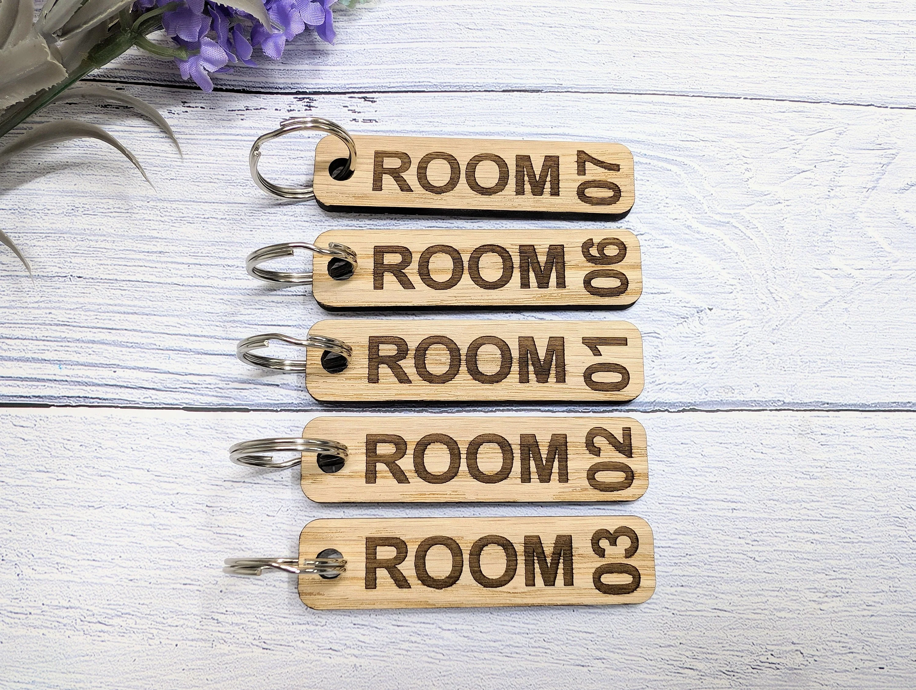 Hotel Room Number Keyrings - High-Quality Oak Veneered MDF - Ideal for Hotels, B&Bs, and Guest Houses - Image 4
