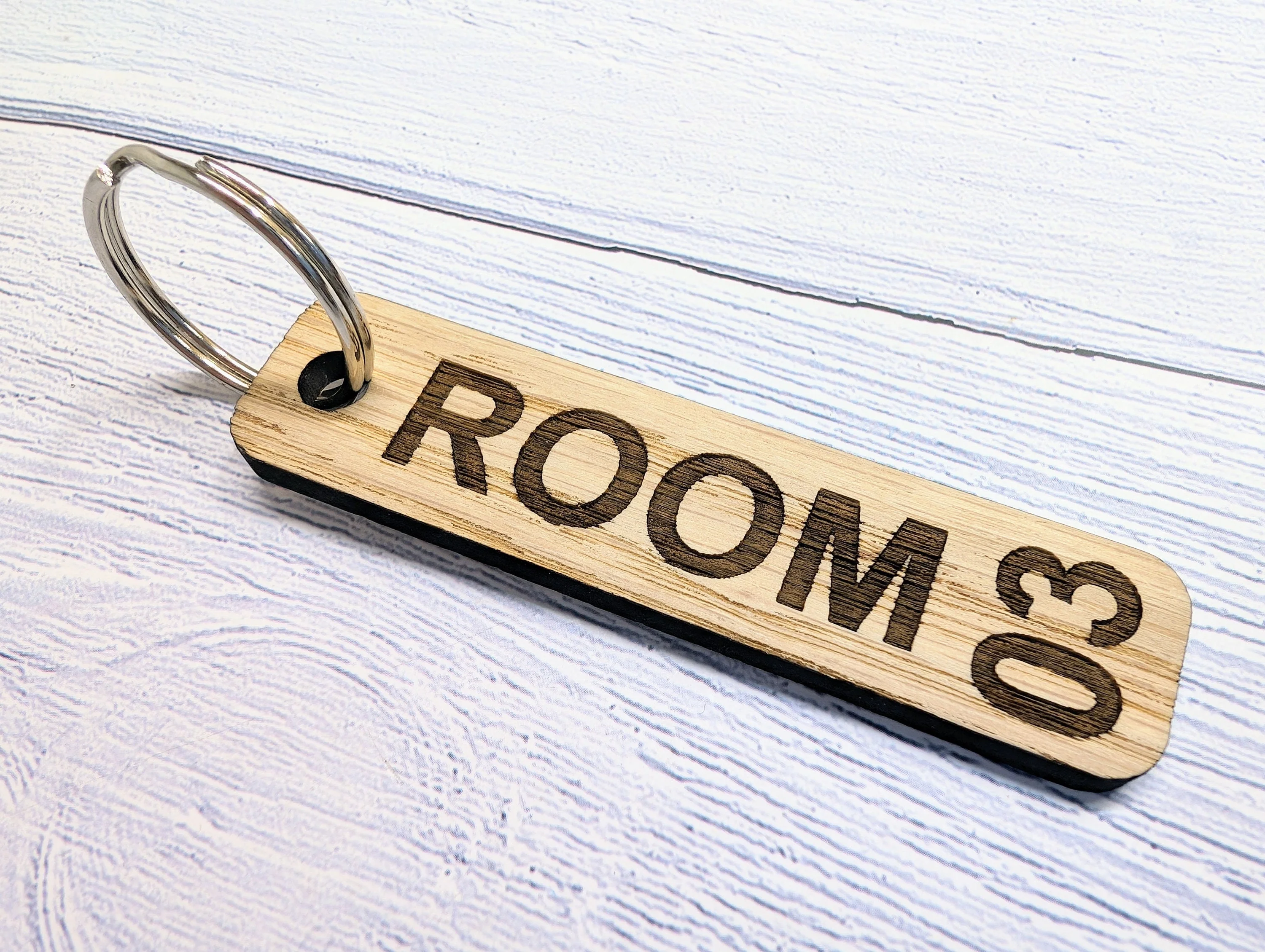Hotel Room Number Keyrings - High-Quality Oak Veneered MDF - Ideal for Hotels, B&Bs, and Guest Houses - Image 5
