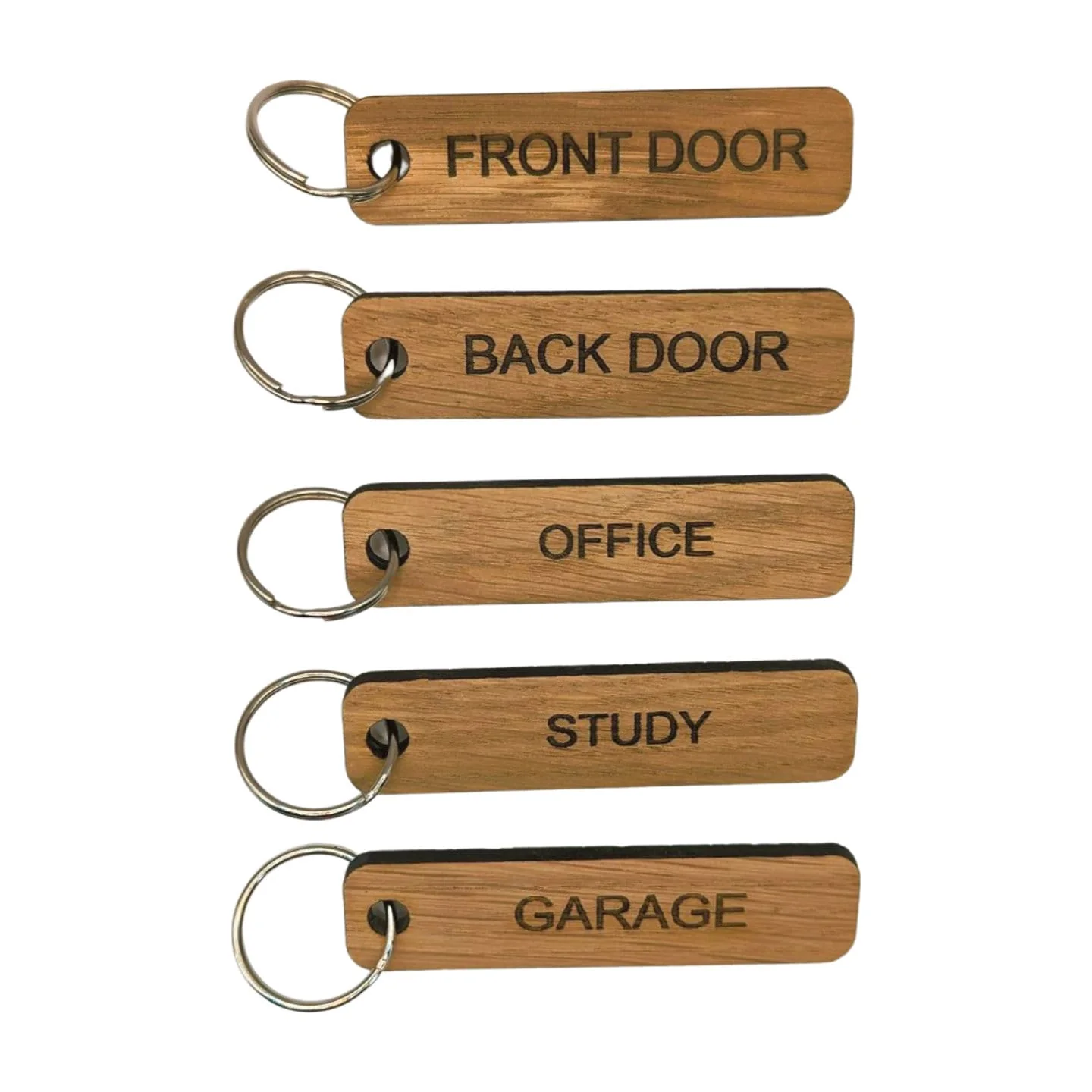 House Key Tags, Handcrafted Eco-Friendly Wooden House Key Tags, House Keyrings, Homewarming Gift, House Keys Labelled - Image 6