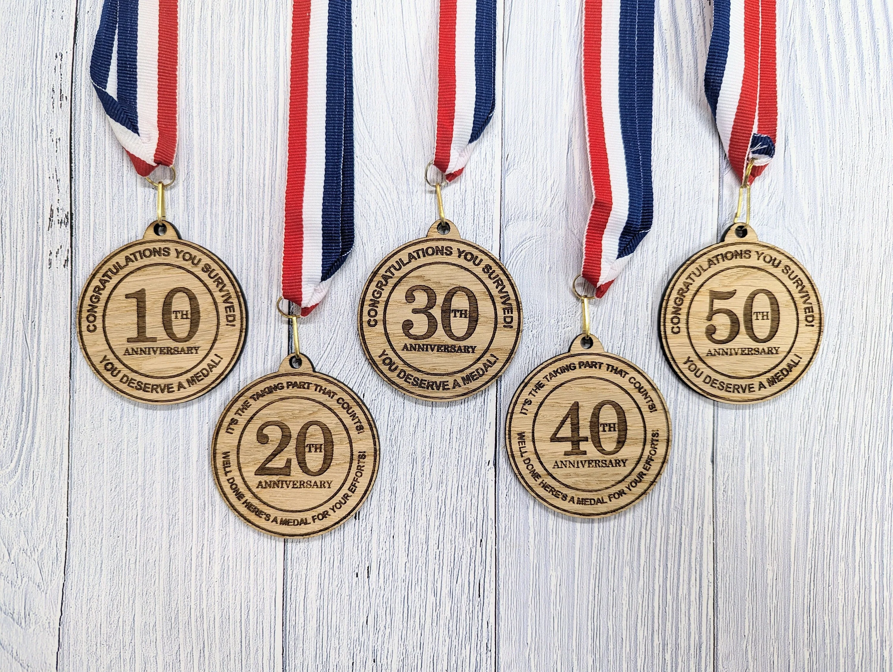 Humorous Anniversary Survival Medal - Celebrating Years Together!