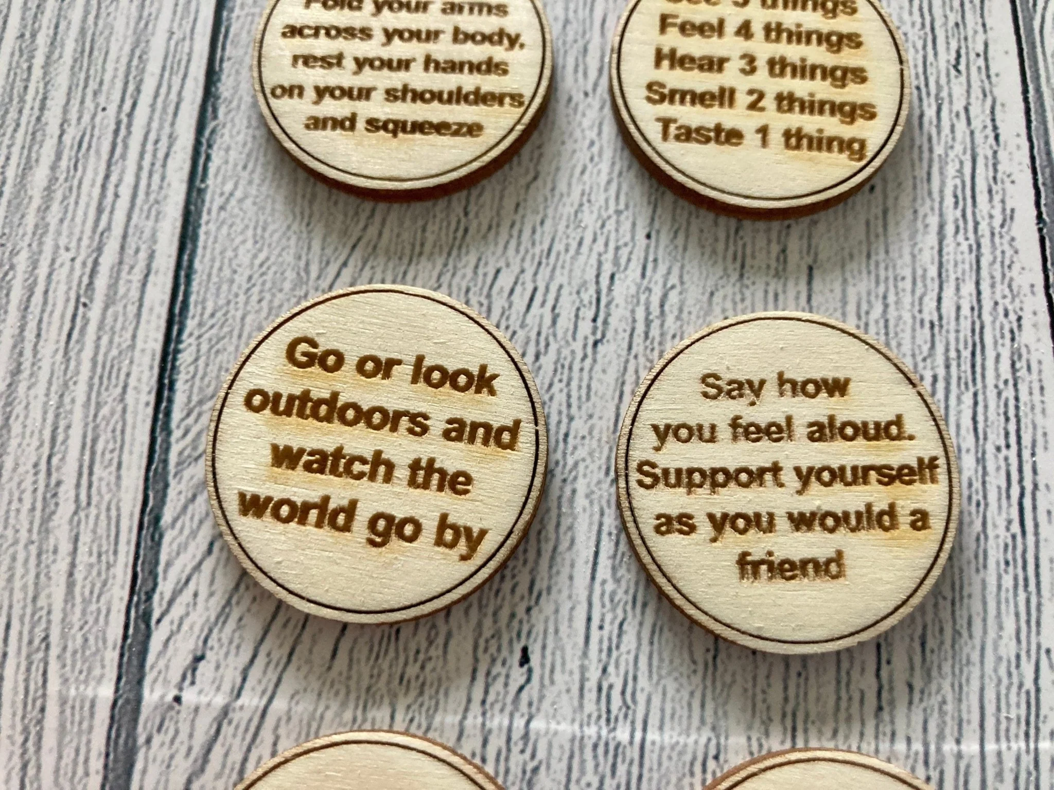 Inner Calm Coins with Pocket Anxiety Techniques, Mindfulness Gift, Thoughtful Gift, Anxiety Gift, Handmade Mental Health Gift - Image 4