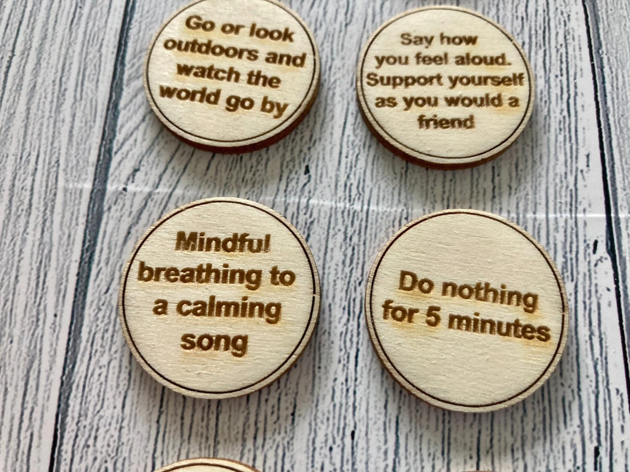 Inner Calm Coins with Pocket Anxiety Techniques, Mindfulness Gift, Thoughtful Gift, Anxiety Gift, Handmade Mental Health Gift - Image 7