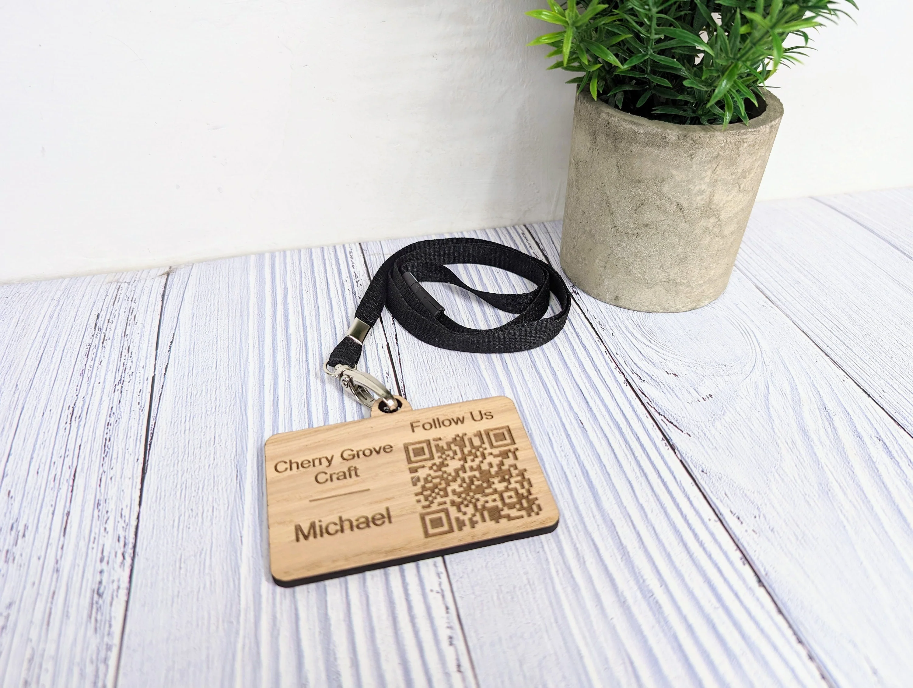 Interactive QR Code Eco-Friendly Name Badges with Eco Lanyards - Personalised Staff Name, Company Name or Logo - Event, Exhibition Badges - Image 4