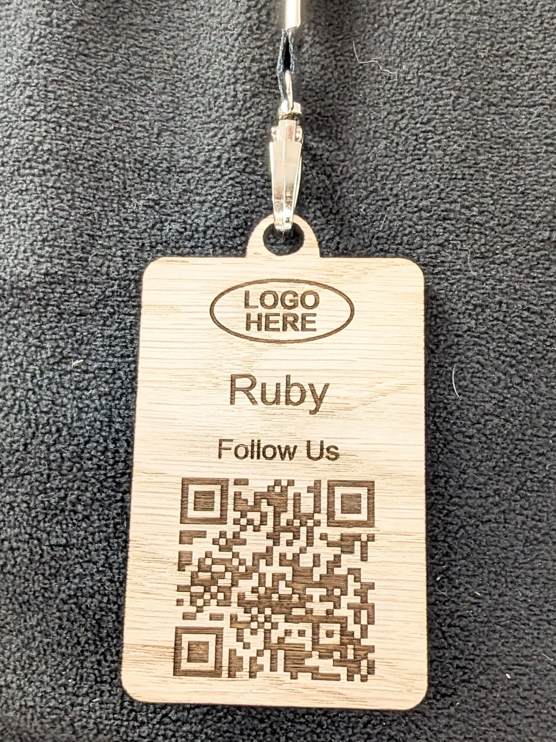Interactive QR Code Eco-Friendly Portrait Name Badges with Eco Lanyards - Personalised Name, Company and Logo - Event, Exhibition Badges - Image 2
