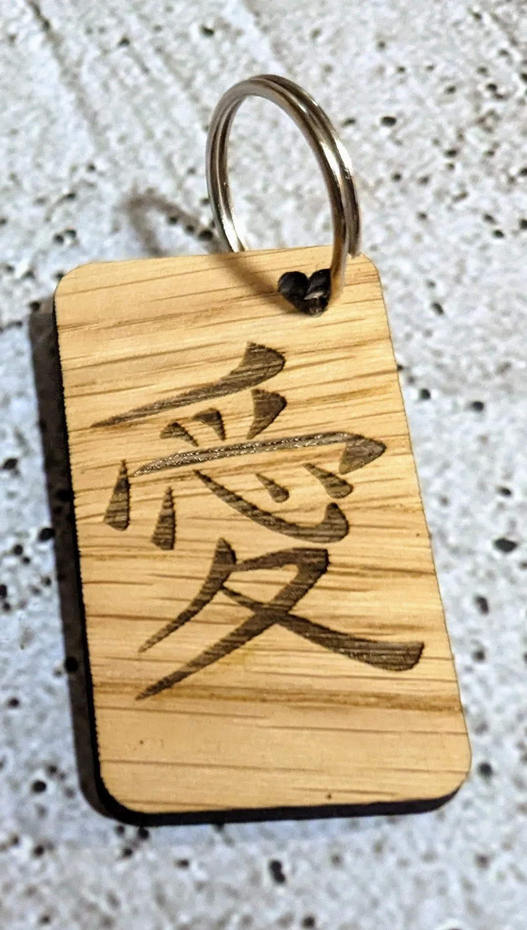 Japanese "I Love You"; Keyrings, Personalised Japanese Style Gift with the Japanese symbol for "I Love You", Personalised Romantic Gift - Image 3