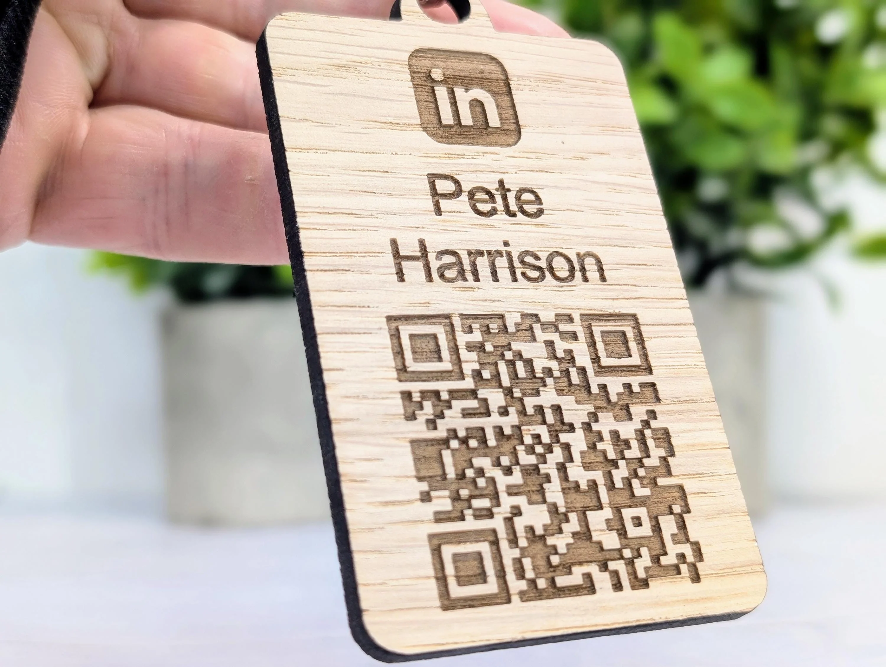 LinkedIn Name Badges with Eco Lanyards - Personalised Name, The QR Code Points to Your LinkedIn Profile - Eco-Friendly Event, Exhibition - Image 2
