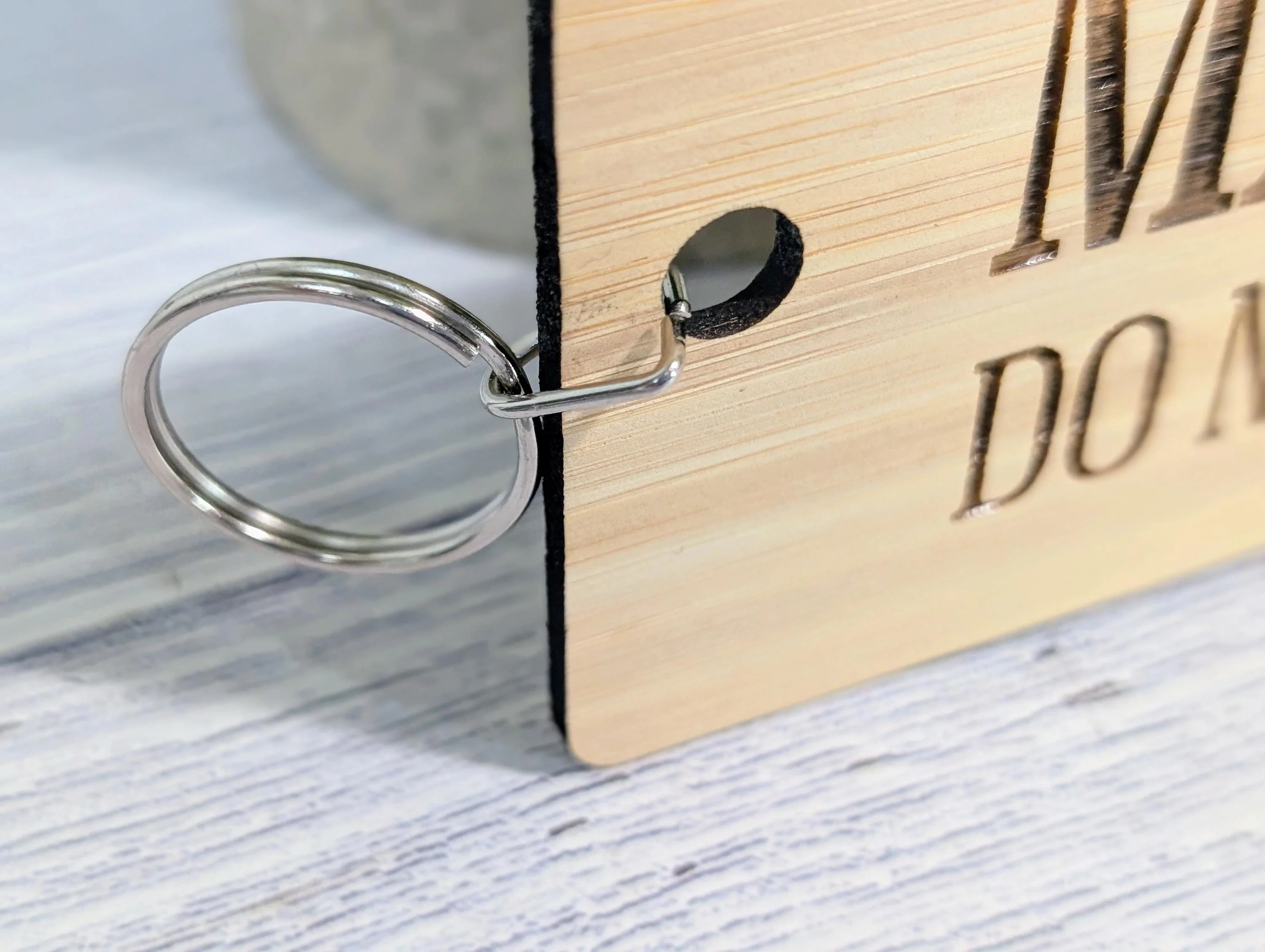 Master Key Bamboo Keyring - 'Do Not Remove From Home' Engraving | Large, Durable, Eco-Friendly, Unique Household Accessory - Image 6