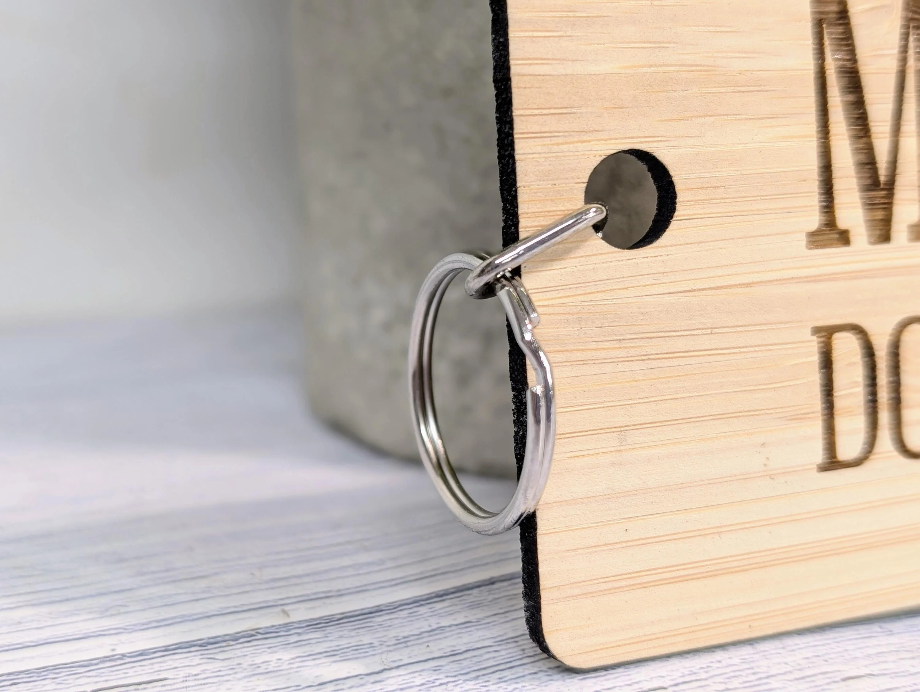 Master Key - Do Not Remove From Office - Extra-Large Bamboo Keyring - Ideal for Important Keys | Handcrafted in Wales, Eco-Friendly - Image 5
