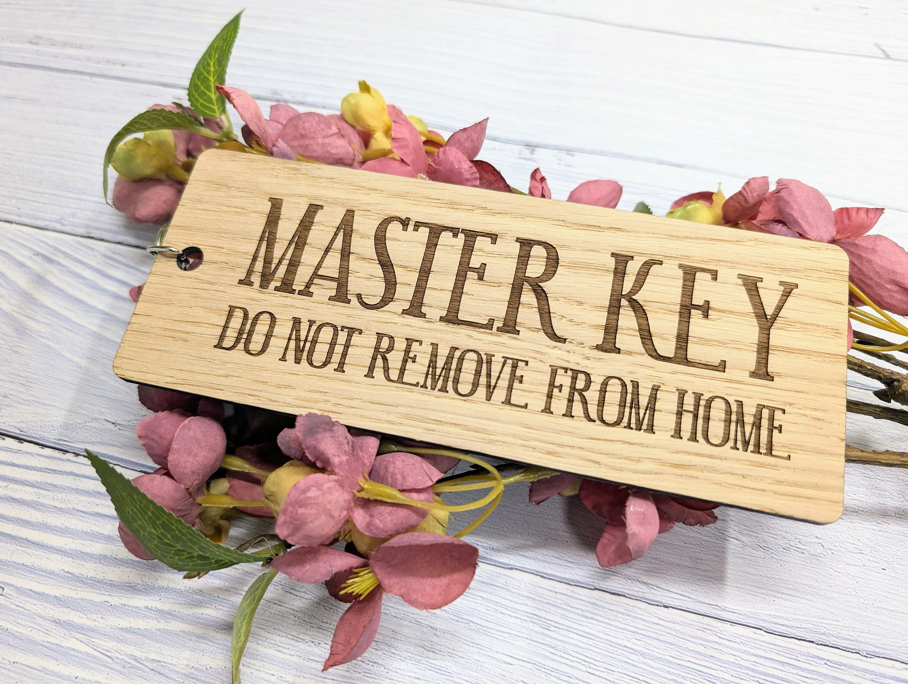 Master Key Wooden Keyring - 'Do Not Remove From Home' - Image 2