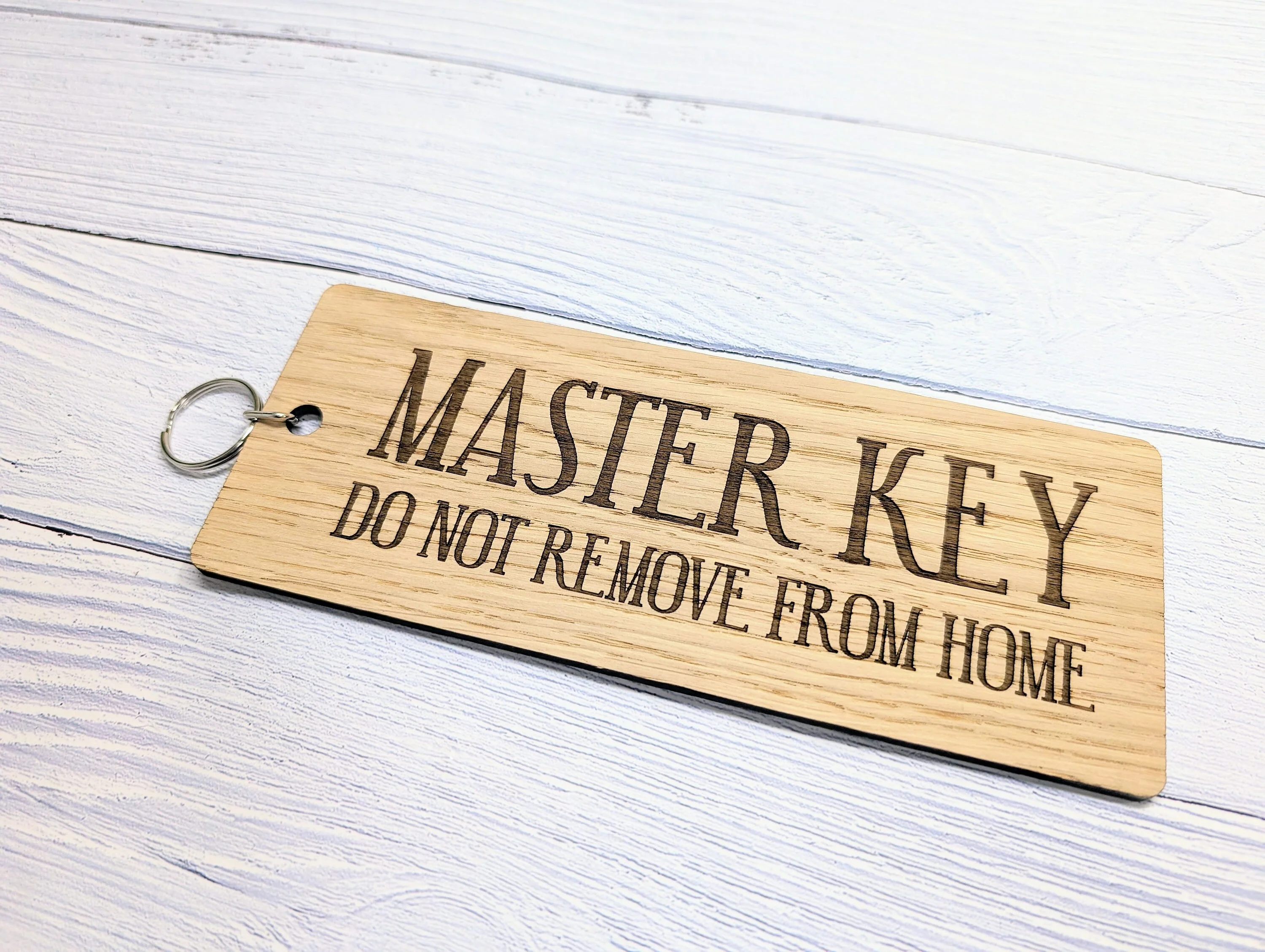 Master Key Wooden Keyring - 'Do Not Remove From Home' - Image 4