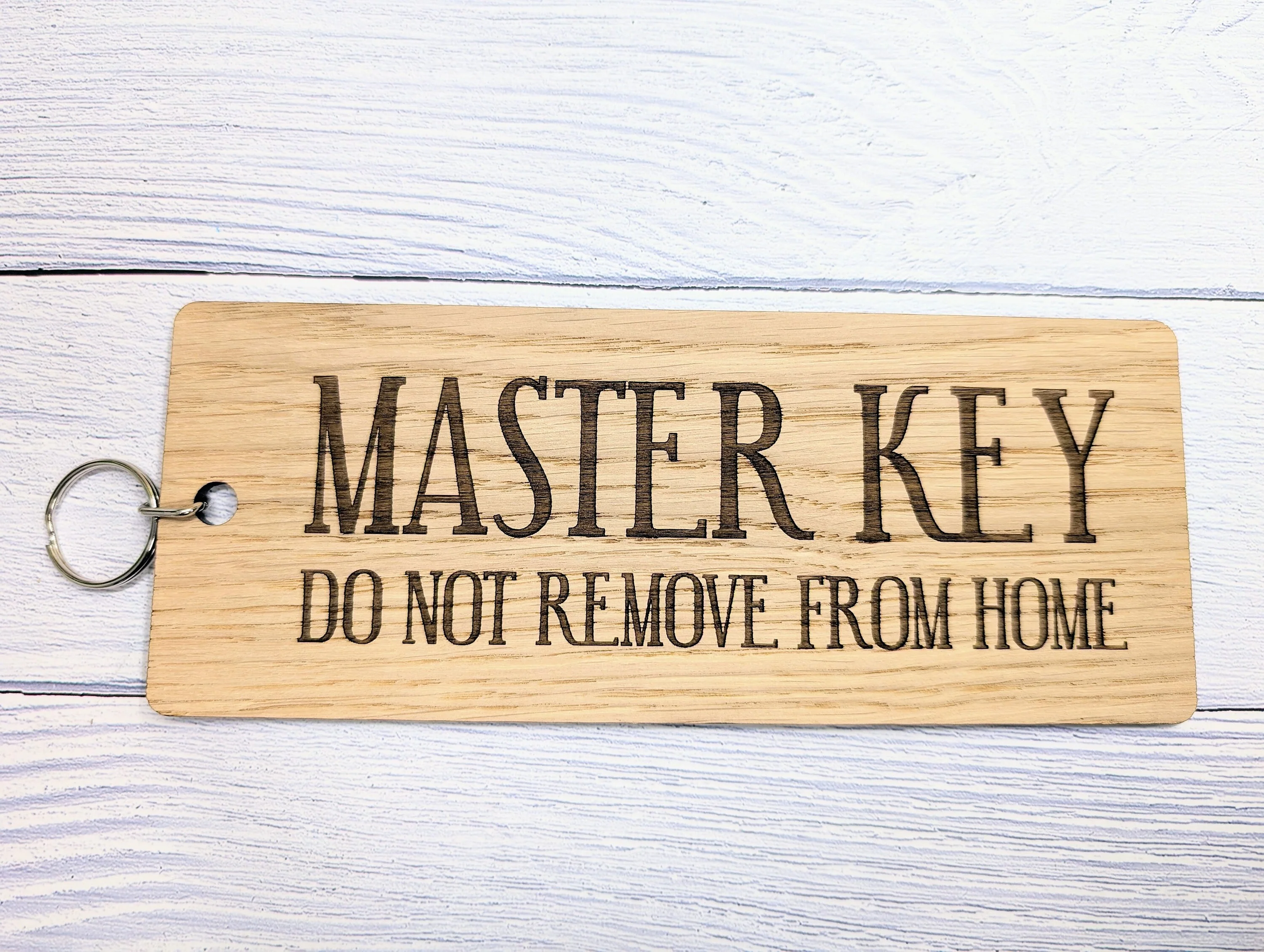 Master Key Wooden Keyring - 'Do Not Remove From Home' - Image 6