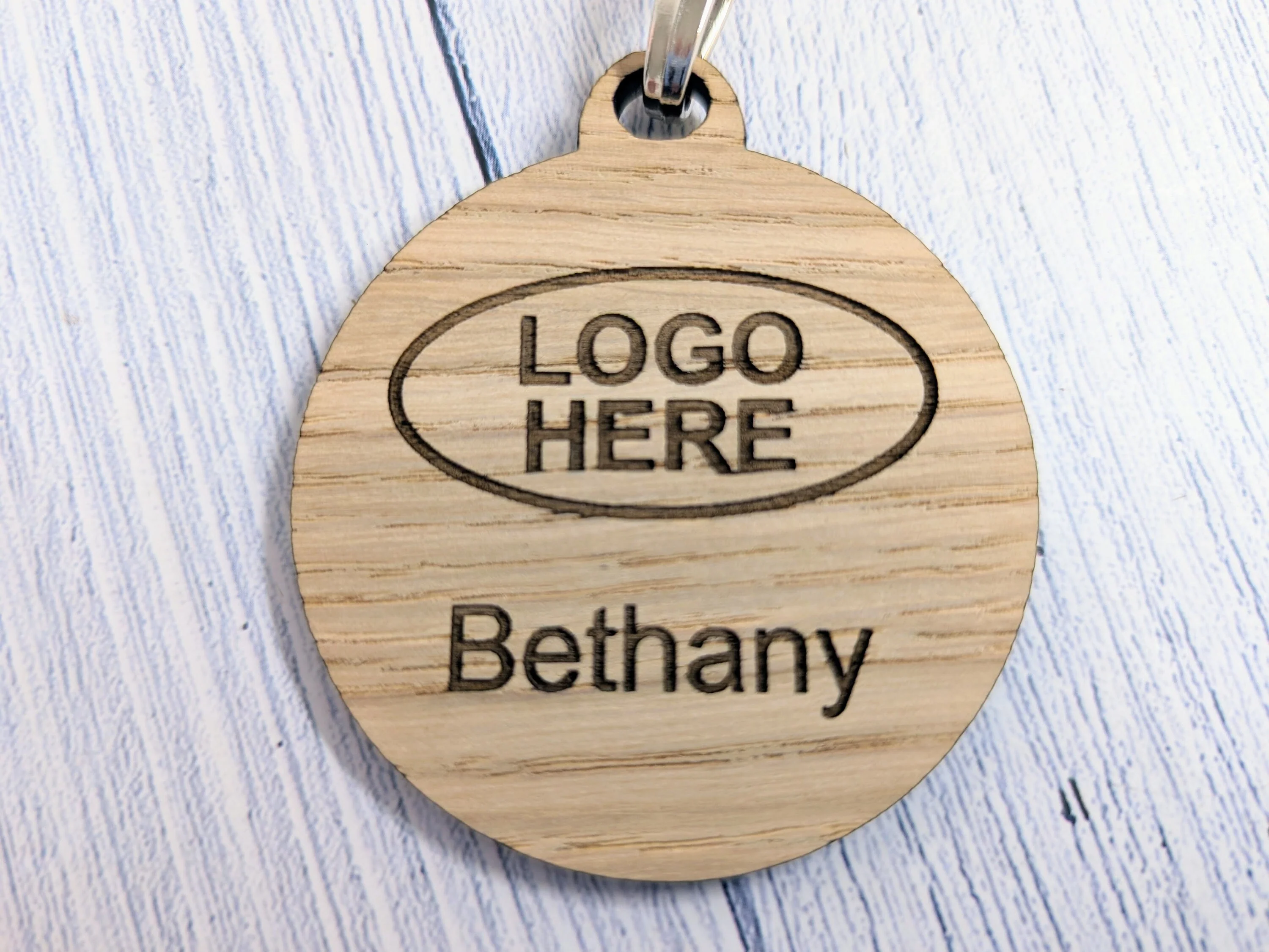 Name Badges, Eco-Friendly Round Staff ID Tags with Lanyards - Customisable with Logo, & Text, 60mm x 70mm, Bulk Discounts, Personalised Tags - Image 9