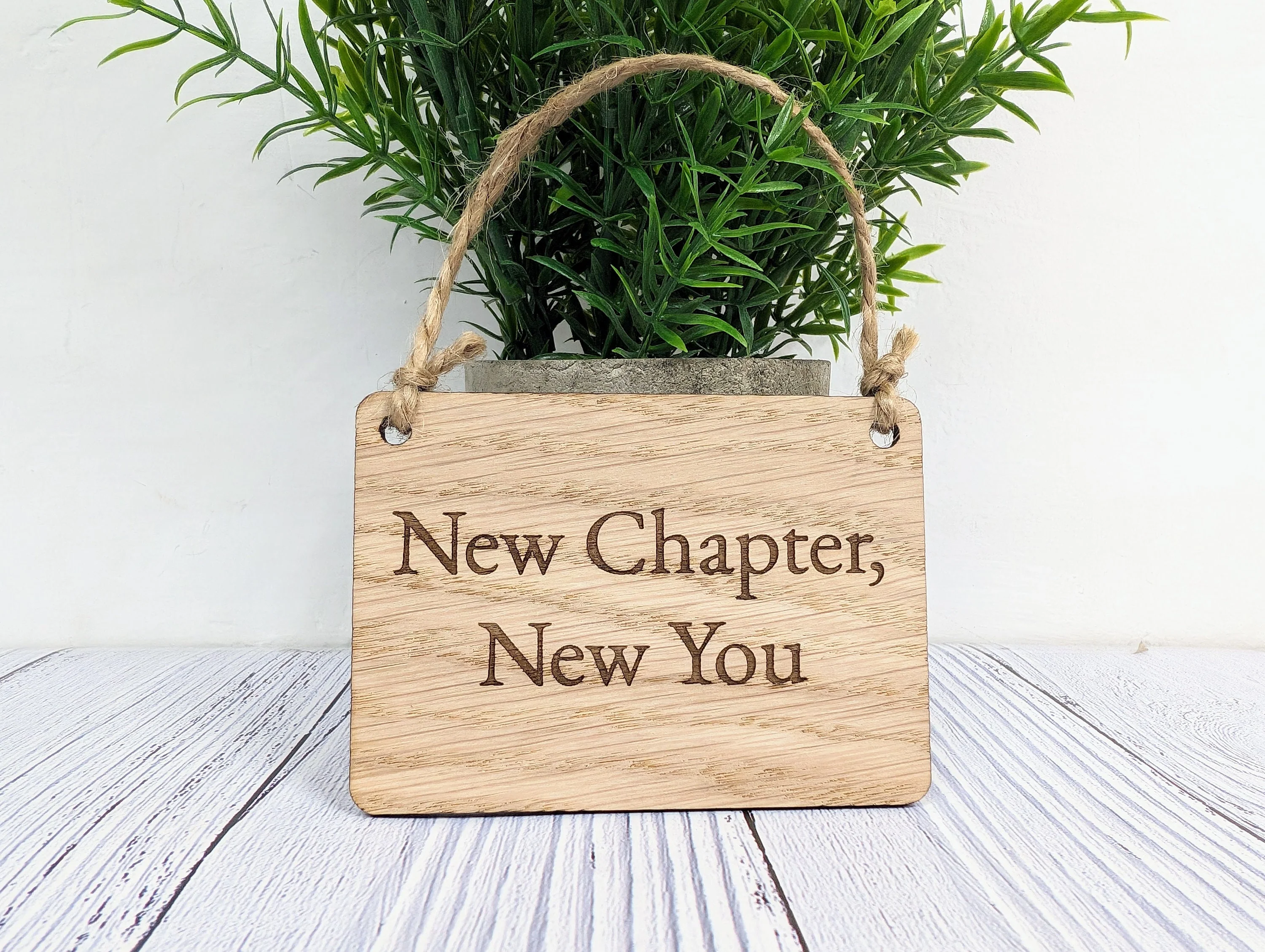 New Chapter, New You Oak Sign - Customisable, Uplifting Life Transition Decor - Image 6