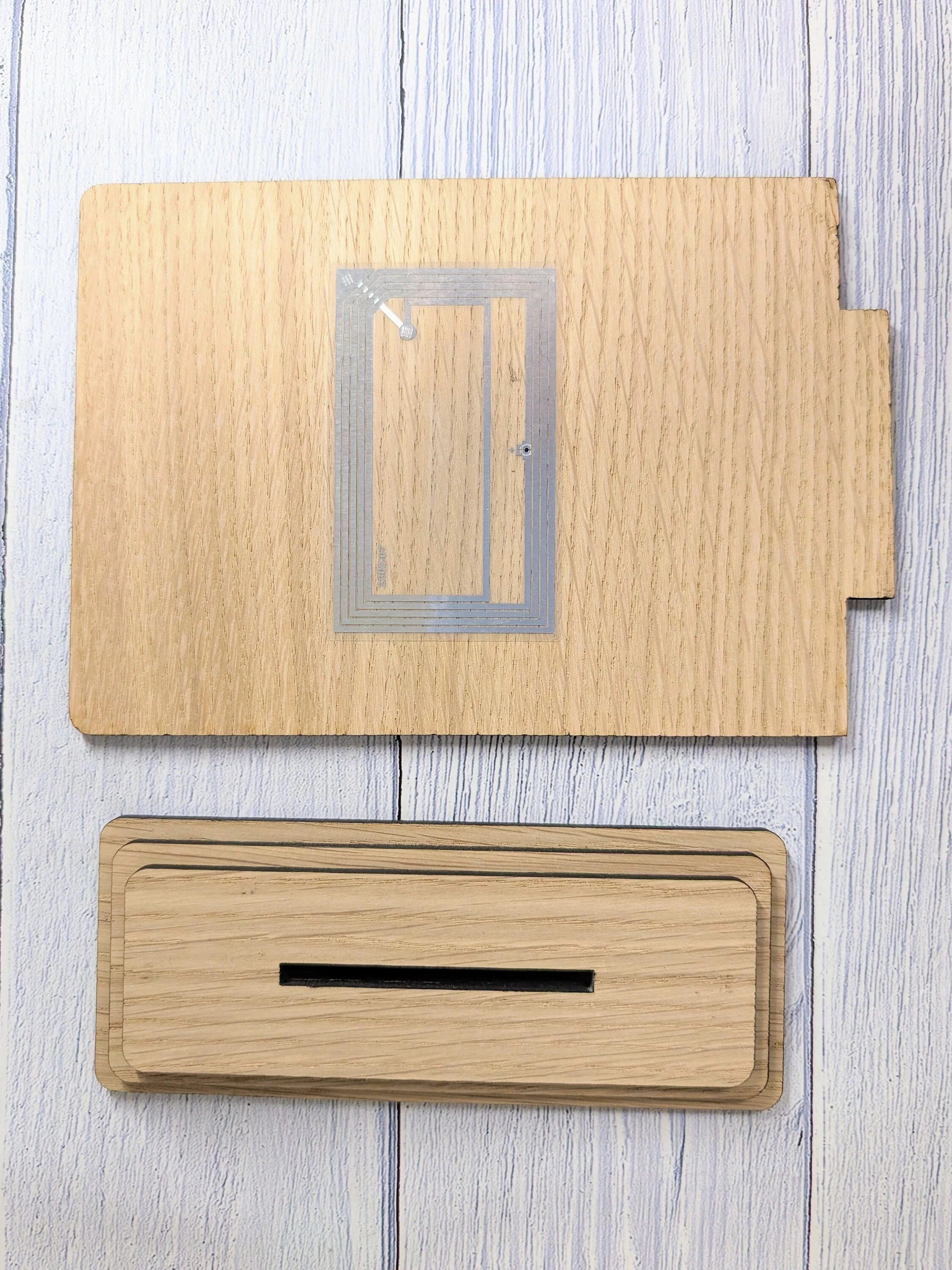 NFC 'Tap Here' Wooden Follow Us Sign - Personalised Logo, Eco-Friendly, Handmade, Social Media Link, NFC tag, 2 Sizes, Custom Signage - Image 4