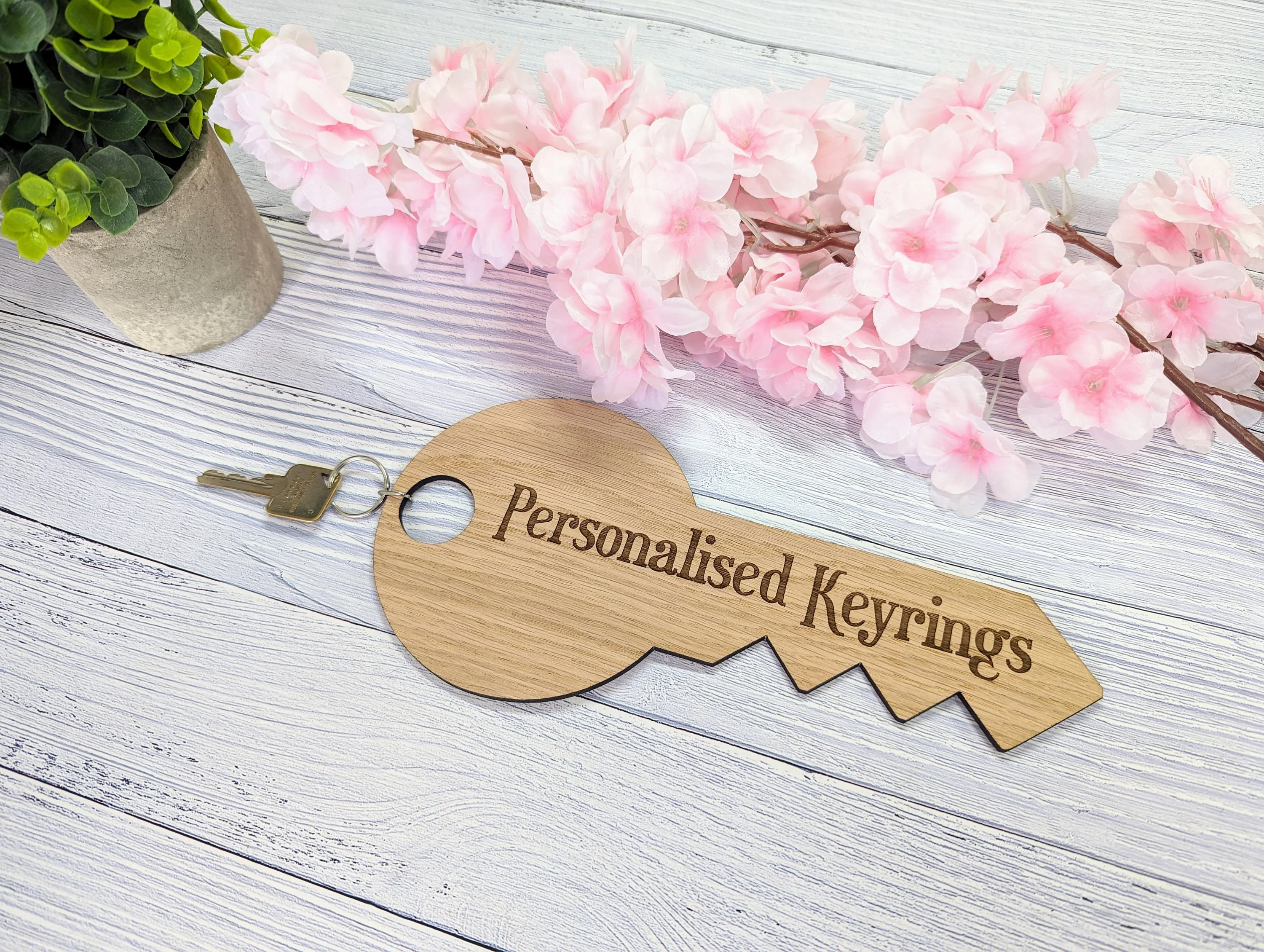 Oversized Key-Shaped Wooden Keyring - 297x138mm - Custom Engraved Text - Perfect for Special Events or Unique Gifts - Image 6