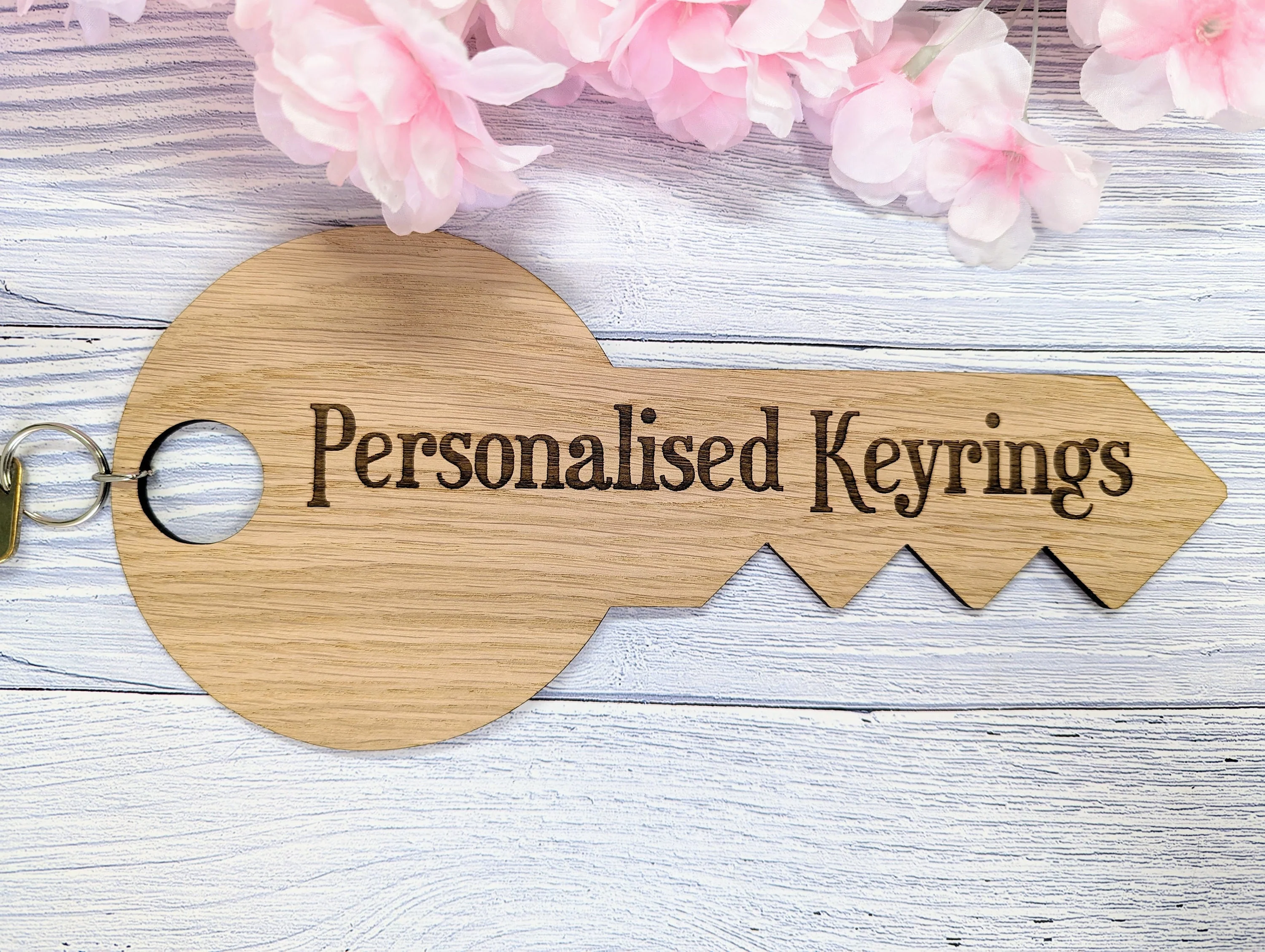 Oversized Key-Shaped Wooden Keyring - 297x138mm - Custom Engraved Text - Perfect for Special Events or Unique Gifts - Image 7