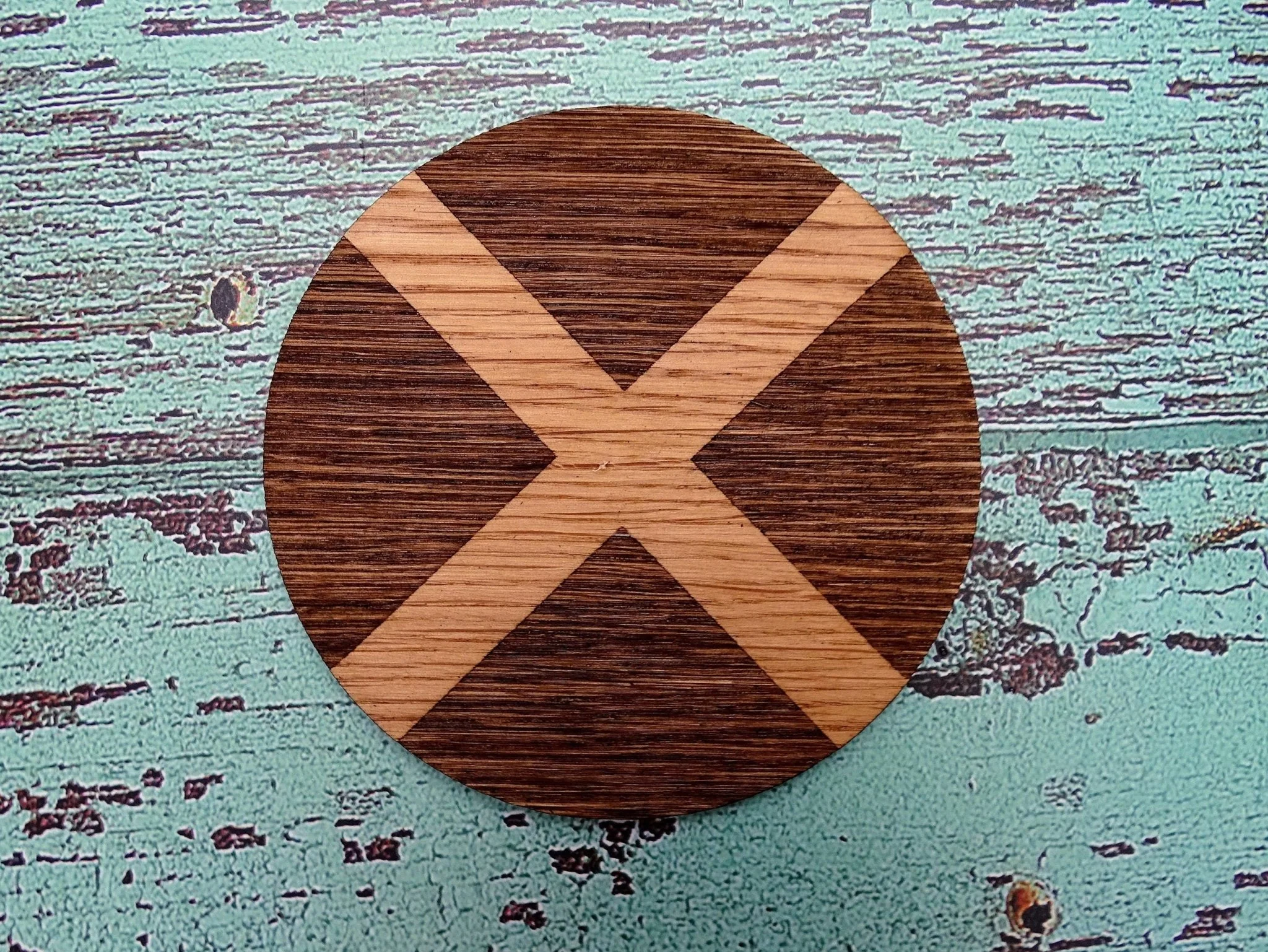 Patriotic Scotland Coasters, Scottish Gifts,Scotland Flag, Oak Veneered