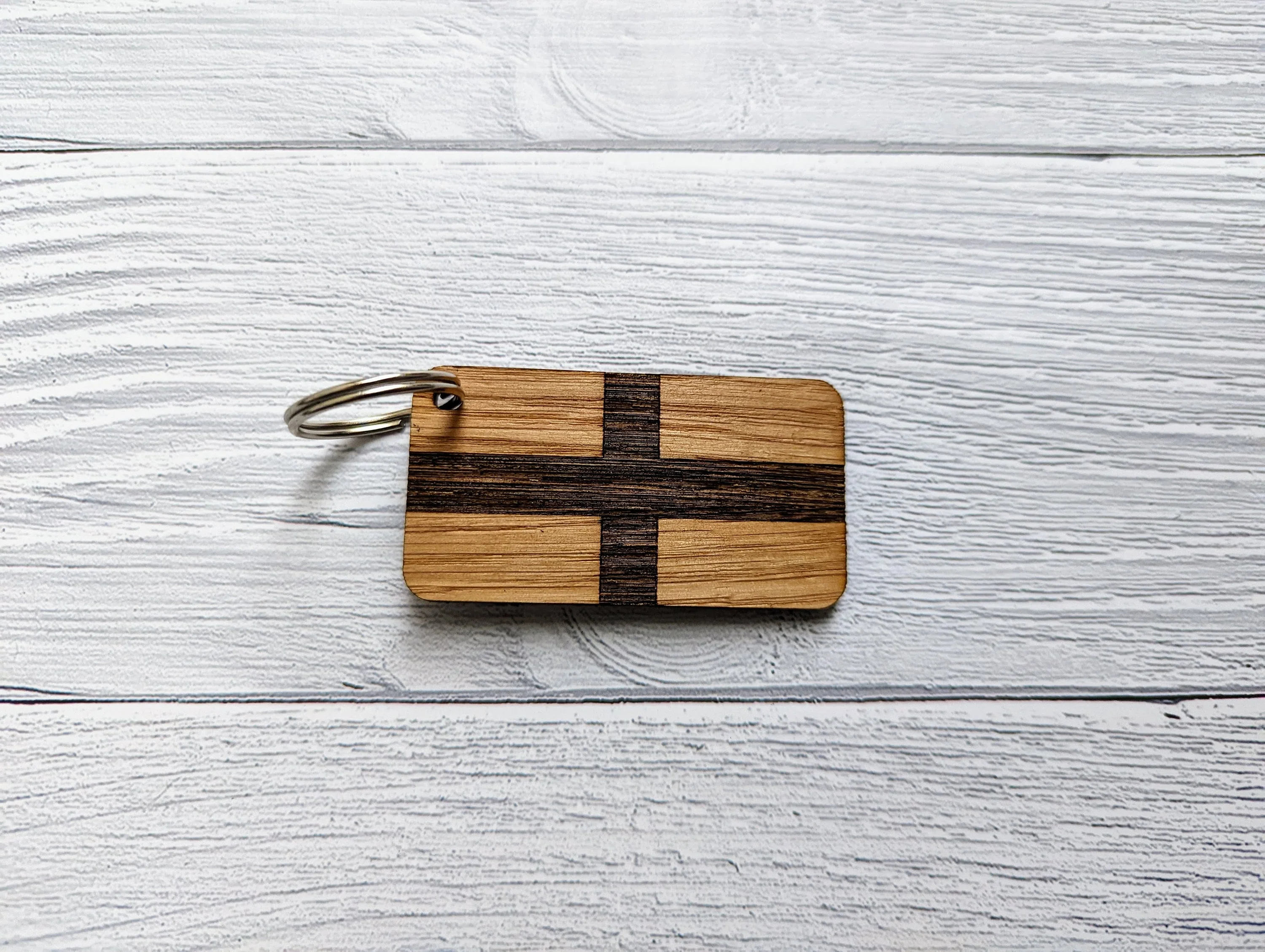 Patriotic Wooden Flag Keyrings, Union Jack, Welsh, Scottish, Irish & English Gifts, Oak - Image 5