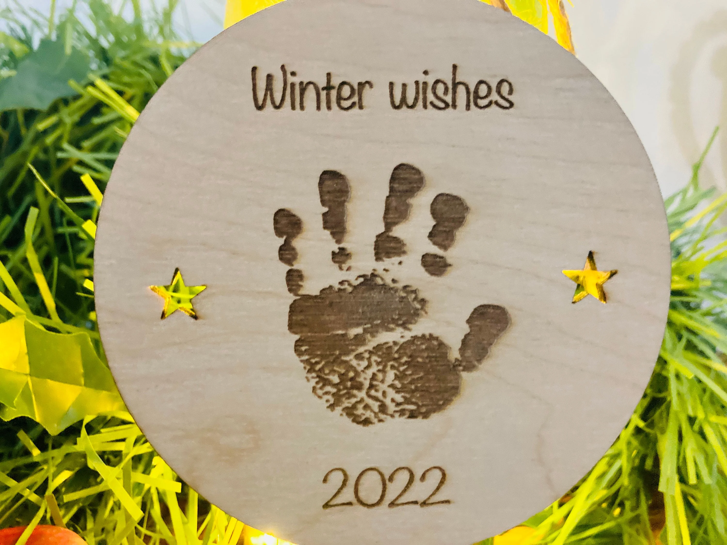 Personalised Baby Hand Print Bauble | Baby’s First Christmas Decoration | Design Your Own Bauble For New Parents - Image 5