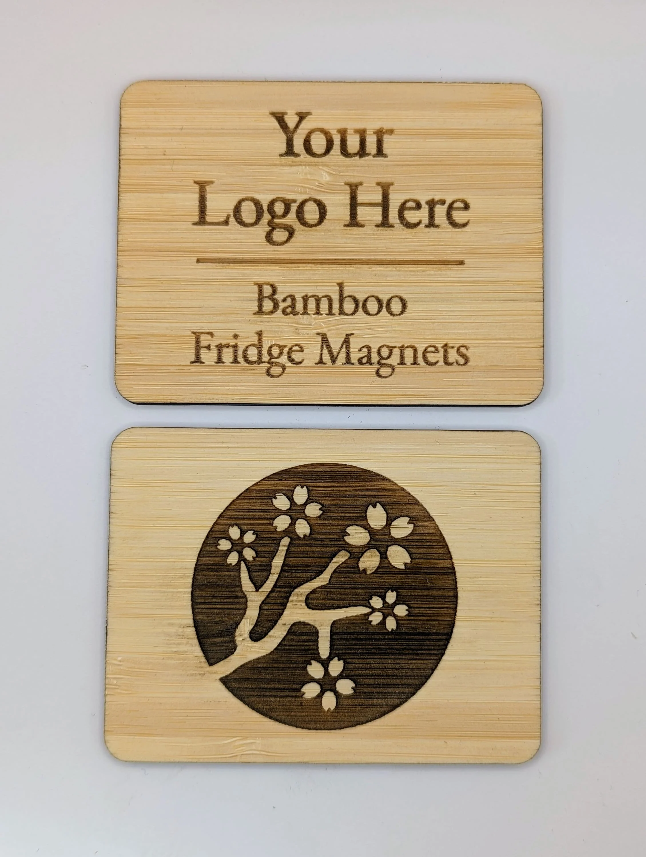 Personalised Bamboo Fridge Magnets: Engraved Logo, Sustainable Business Gifts - Image 5