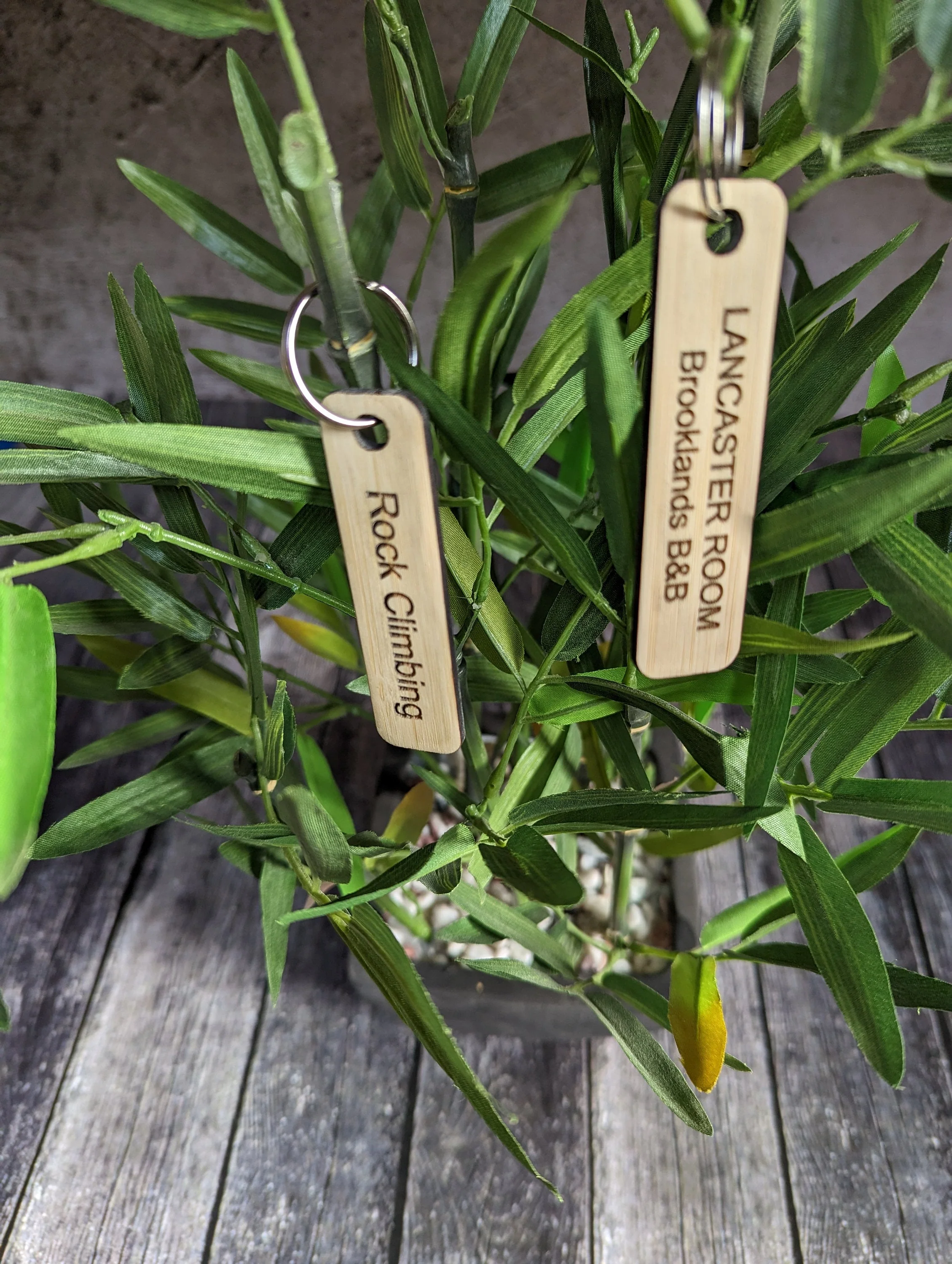 Personalised Bamboo Keyrings for Your Business, Business Keyring - Image 3