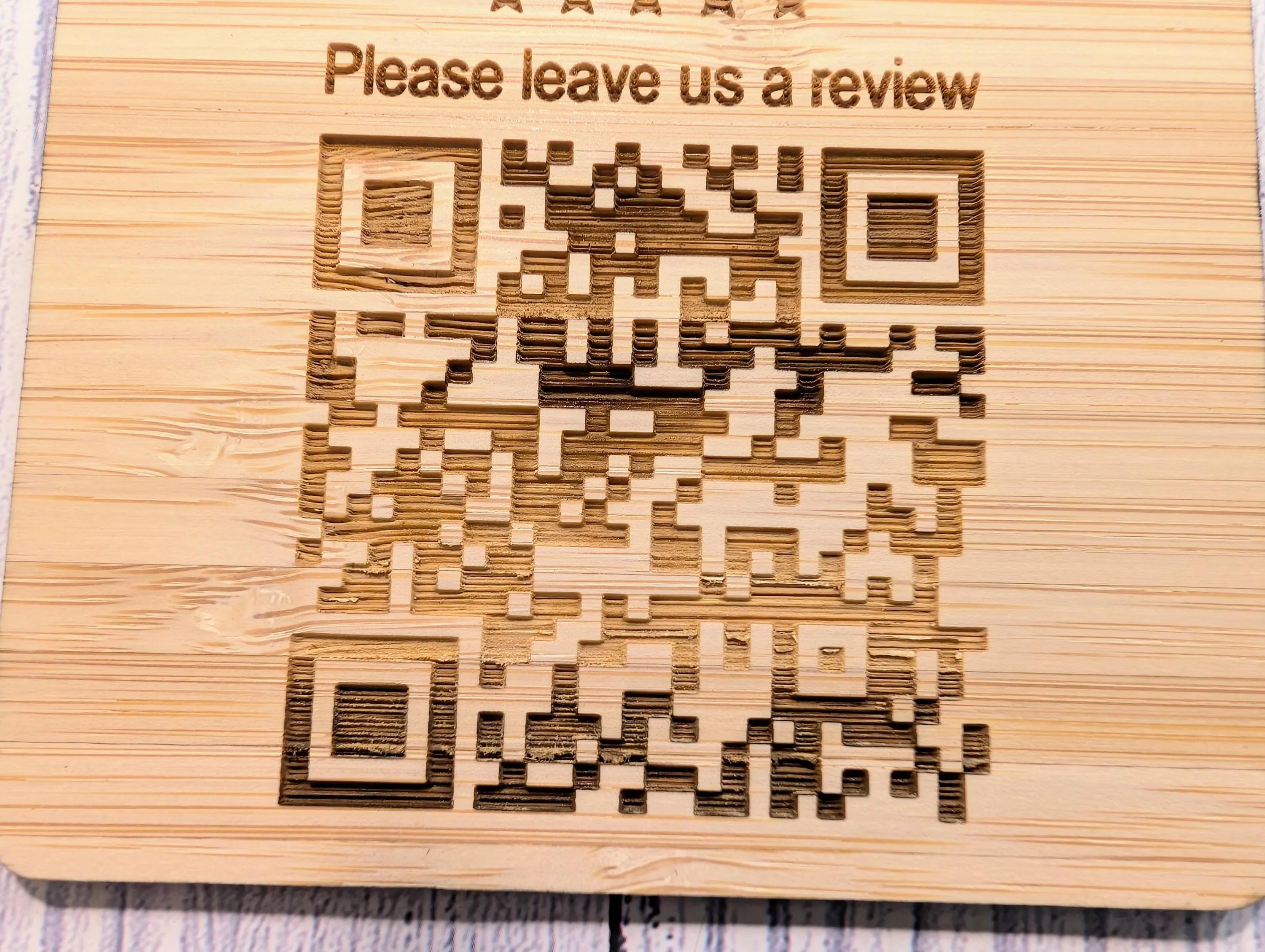 Personalised Bamboo QR Code Coaster | Google Reviews QR Code with Logo | Eco Friendly Shop, Cafe, Restaurant, Pub Promotional Drink Mats - Image 7