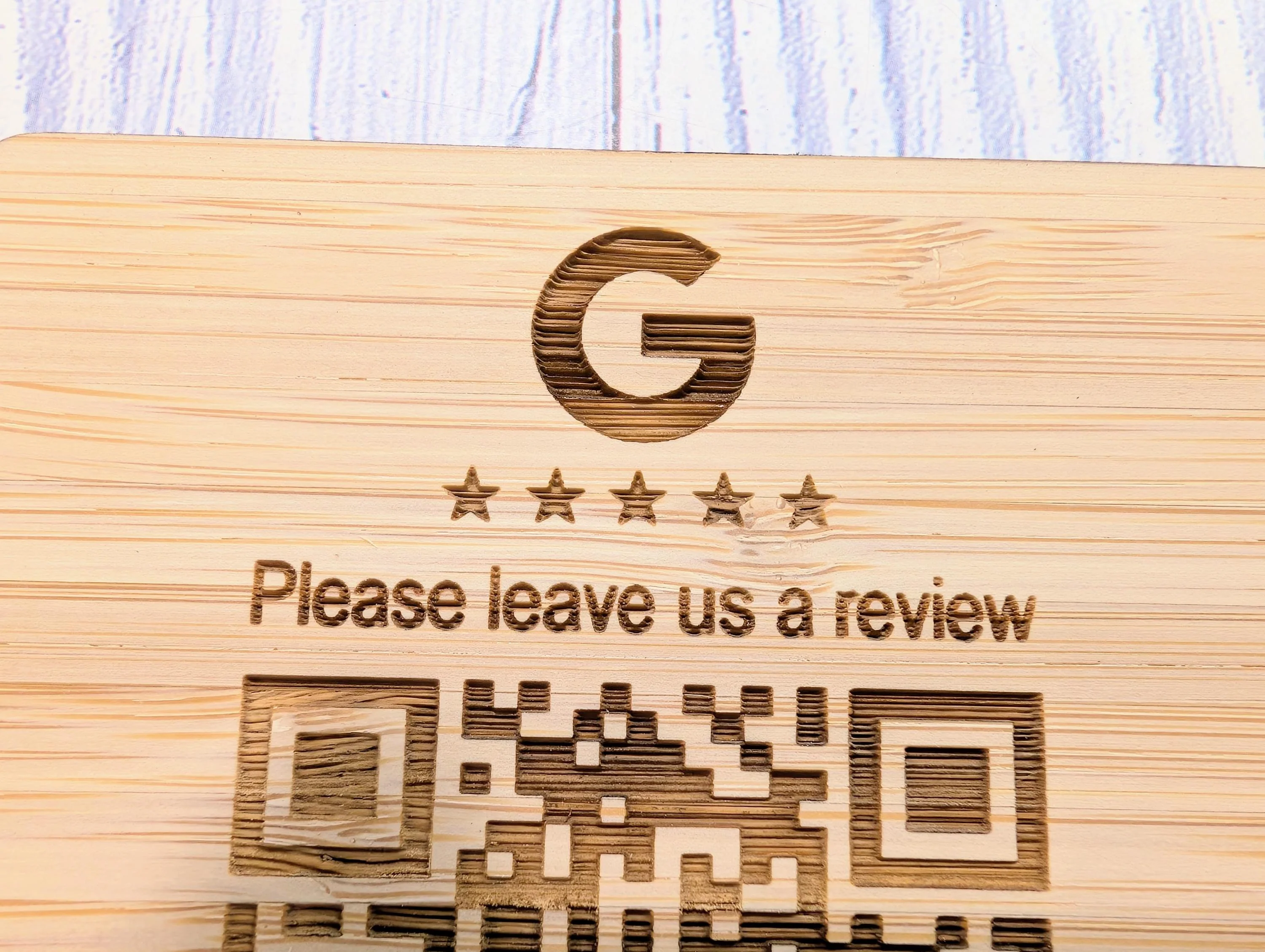 Personalised Bamboo QR Code Coaster | Google Reviews QR Code with Logo | Eco Friendly Shop, Cafe, Restaurant, Pub Promotional Drink Mats - Image 9