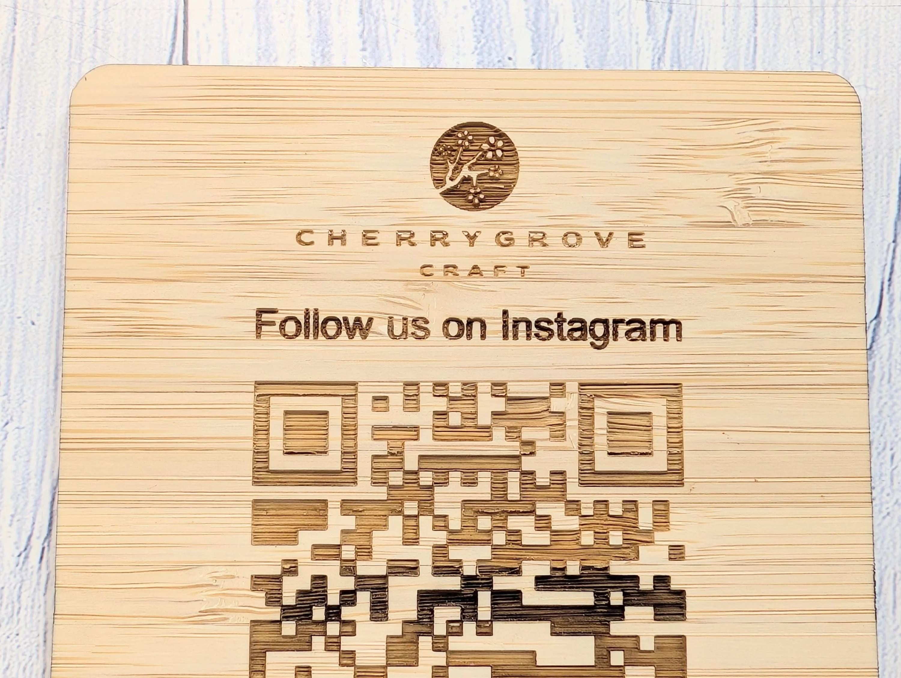 Personalised Bamboo QR Code Coaster | Instagram Follow Us Display with Logo | Eco Friendly Business Promo | Custom Social Media - Image 9