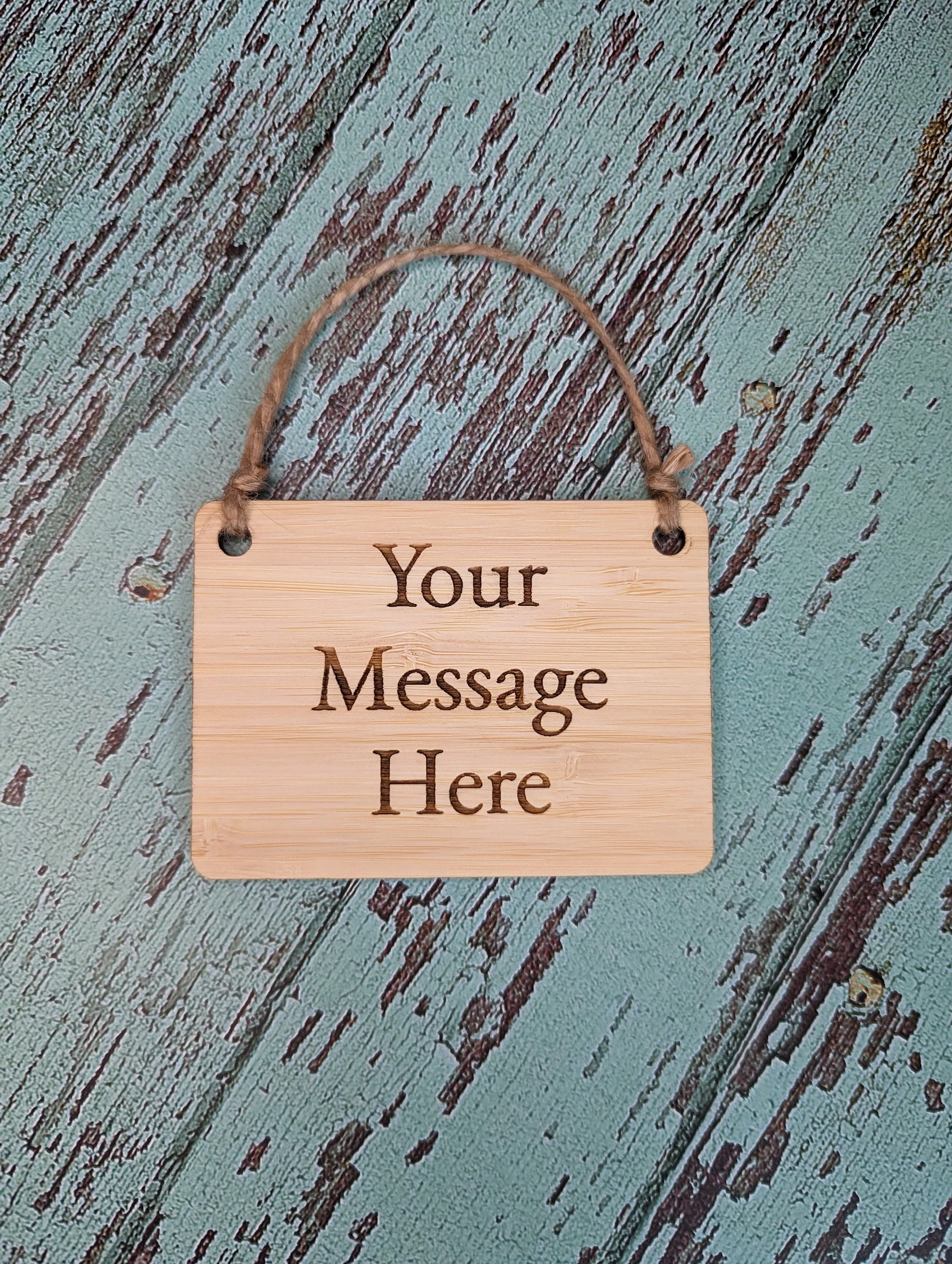 Personalised Bamboo Sign | Bamboo Indoor Signage | Sustainable Outdoor Signage | Eco-Friendly Custom Sign | Hanging Sign - Image 3