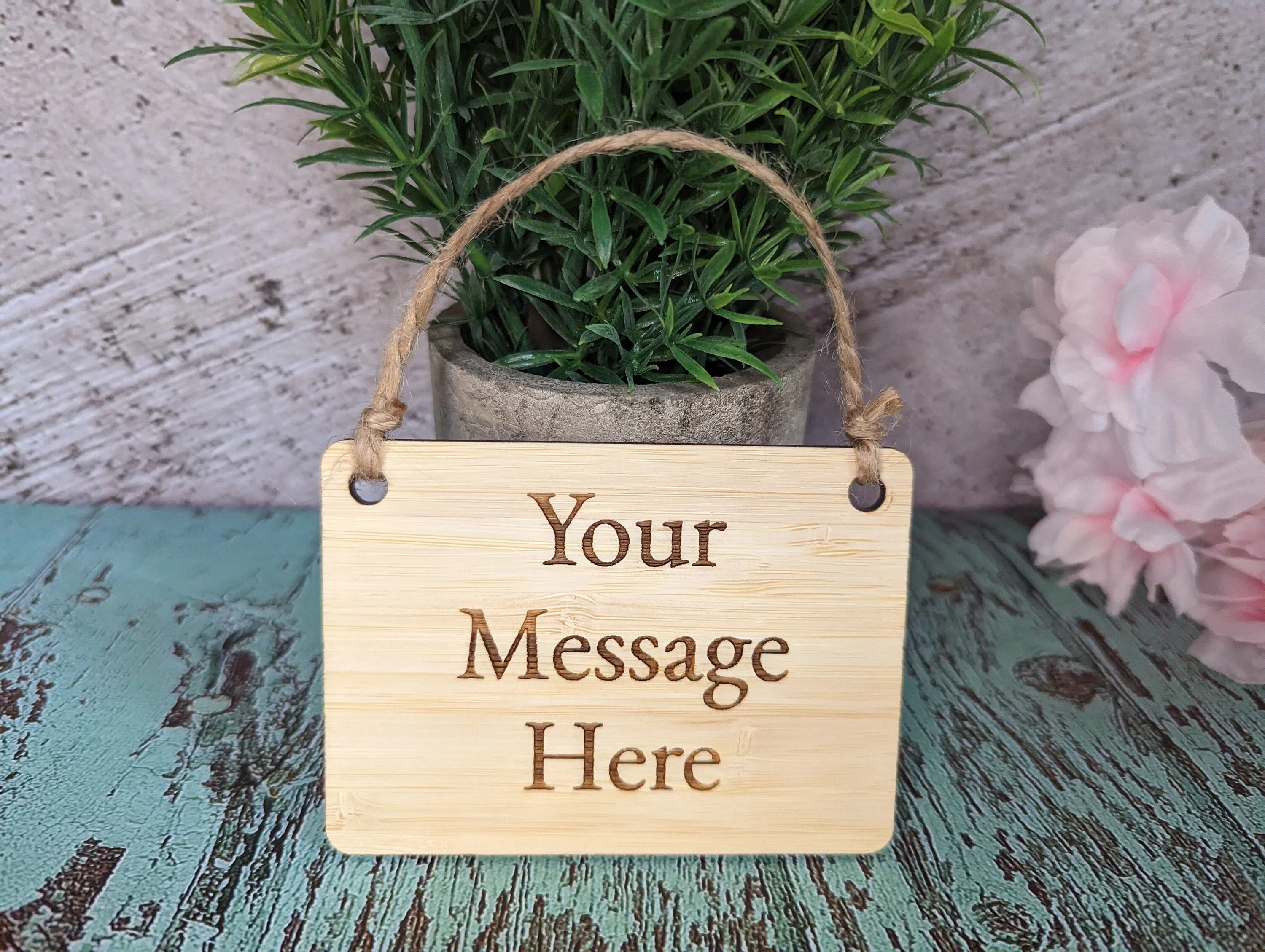 Personalised Bamboo Sign | Bamboo Indoor Signage | Sustainable Outdoor Signage | Eco-Friendly Custom Sign | Hanging Sign - Image 4