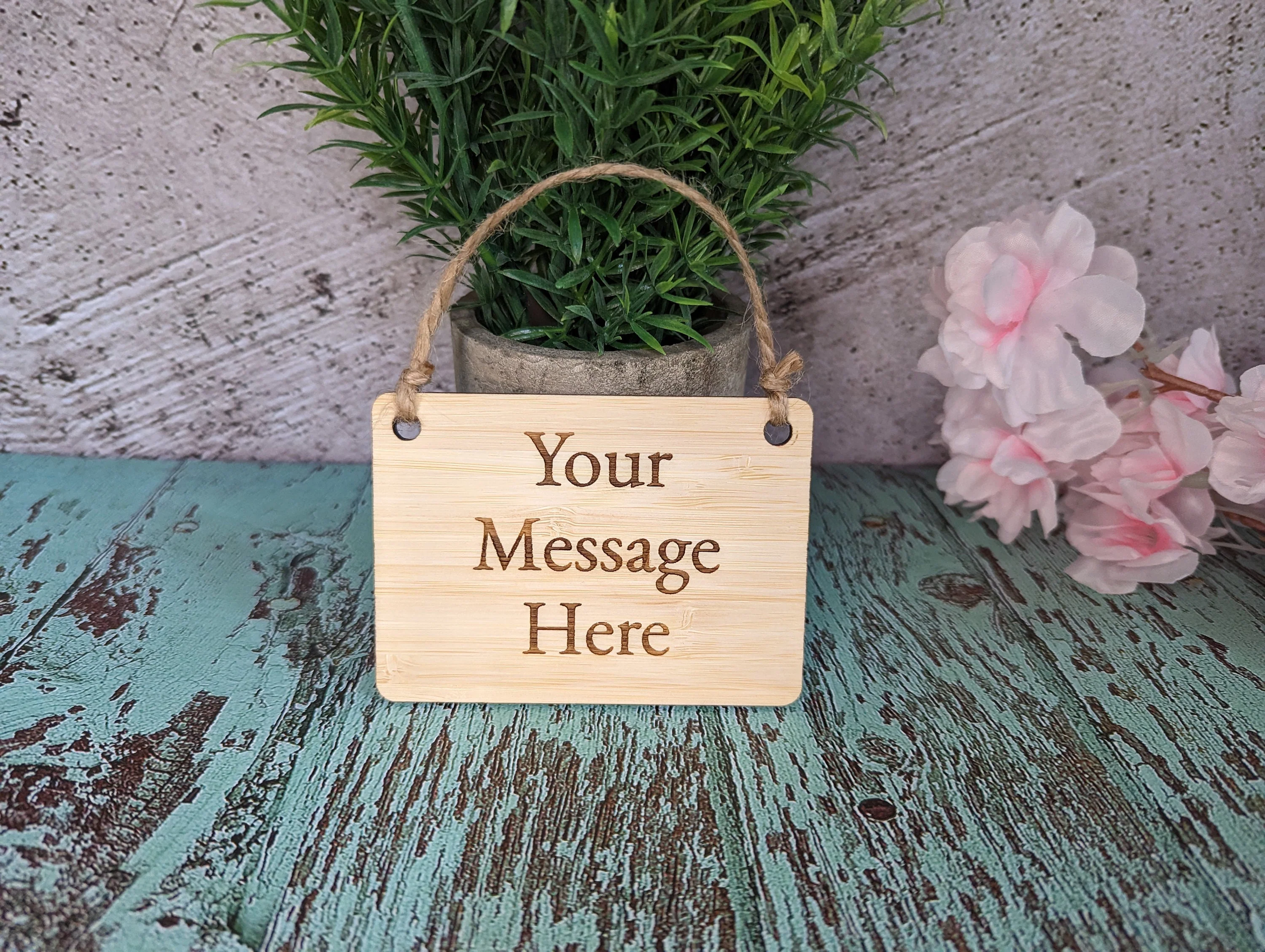 Personalised Bamboo Sign | Bamboo Indoor Signage | Sustainable Outdoor Signage | Eco-Friendly Custom Sign | Hanging Sign - Image 8