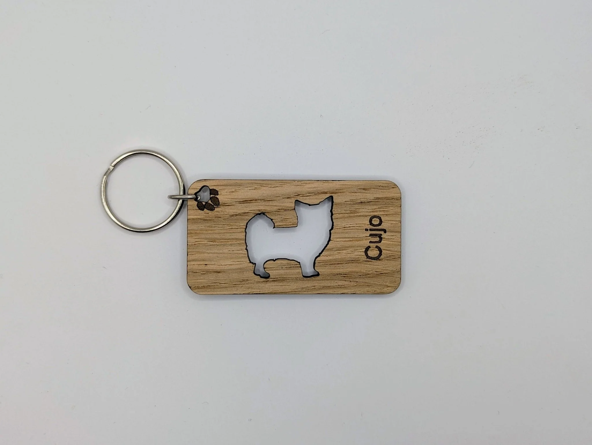 Personalised Chihuahua Wooden Keyring | Oak Dog Keychain | Gift For Chihuahua Parent | Doggy Key Tag Gift - Image 4