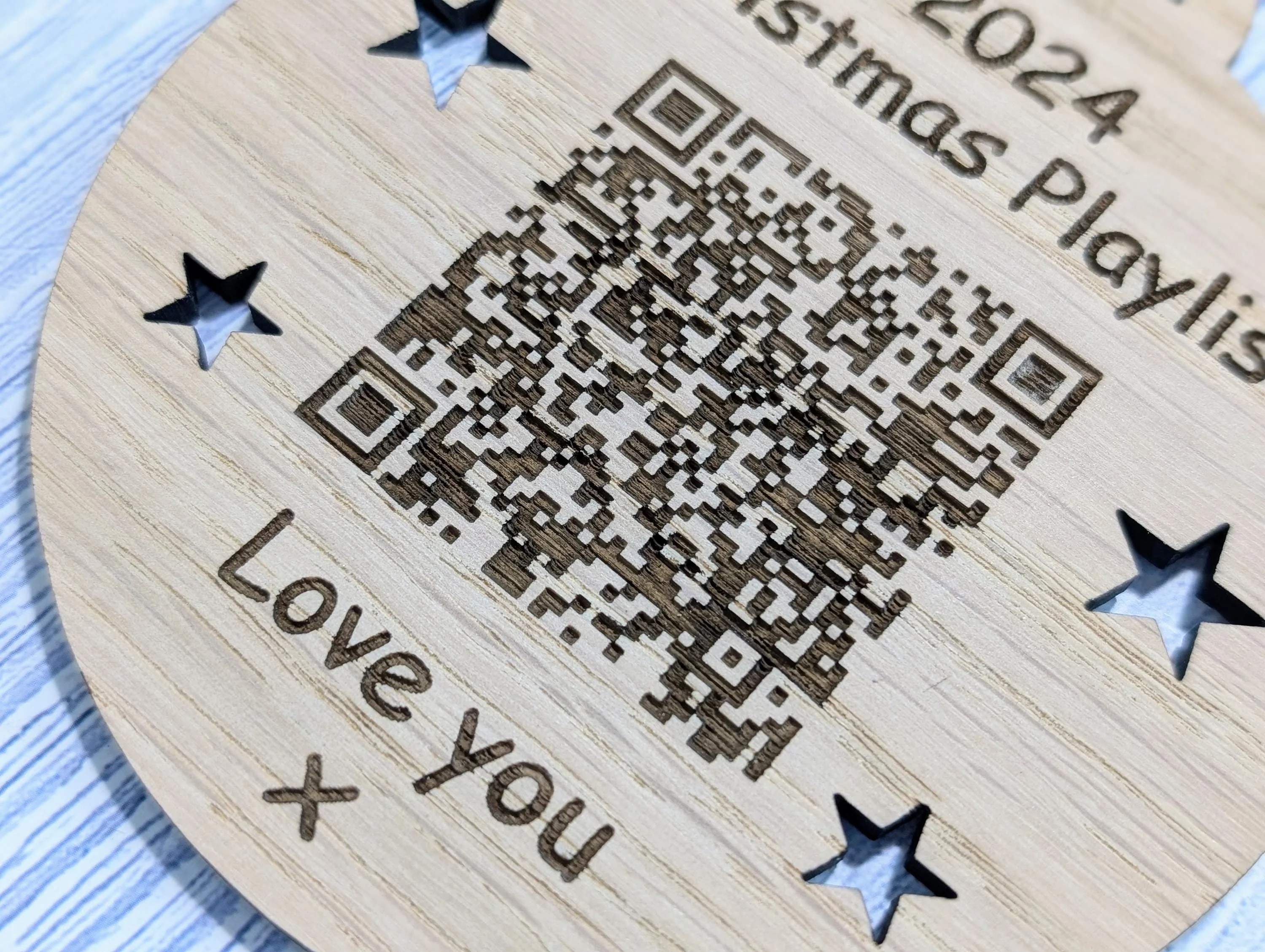 Personalised Christmas Playlist Bauble - Engraved QR Code Gift, Custom Music Ornament for Spotify, Apple Music & More - Image 4