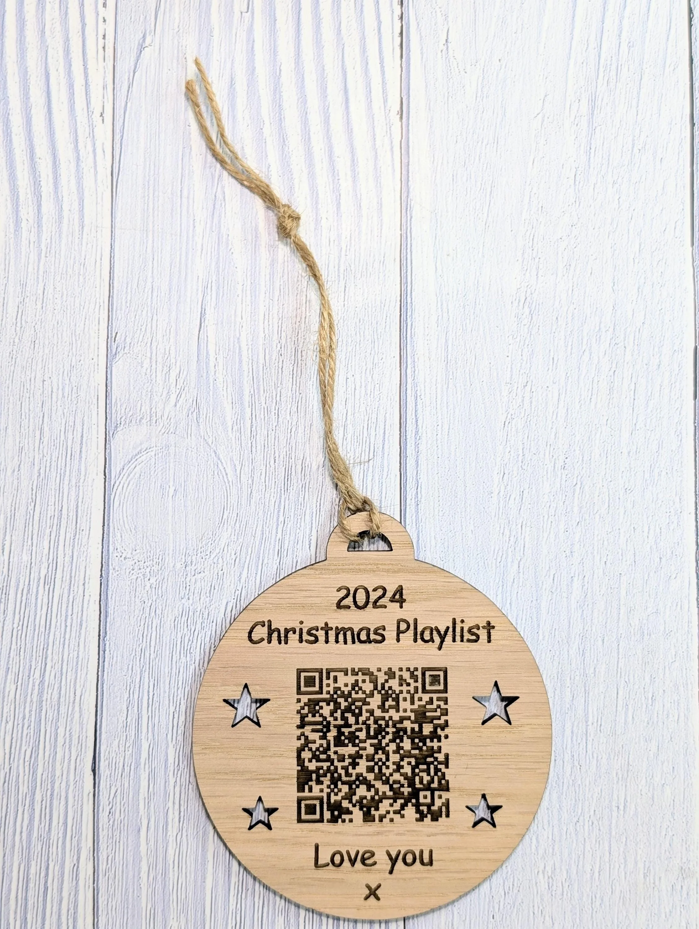 Personalised Christmas Playlist Bauble - Engraved QR Code Gift, Custom Music Ornament for Spotify, Apple Music & More - Image 5