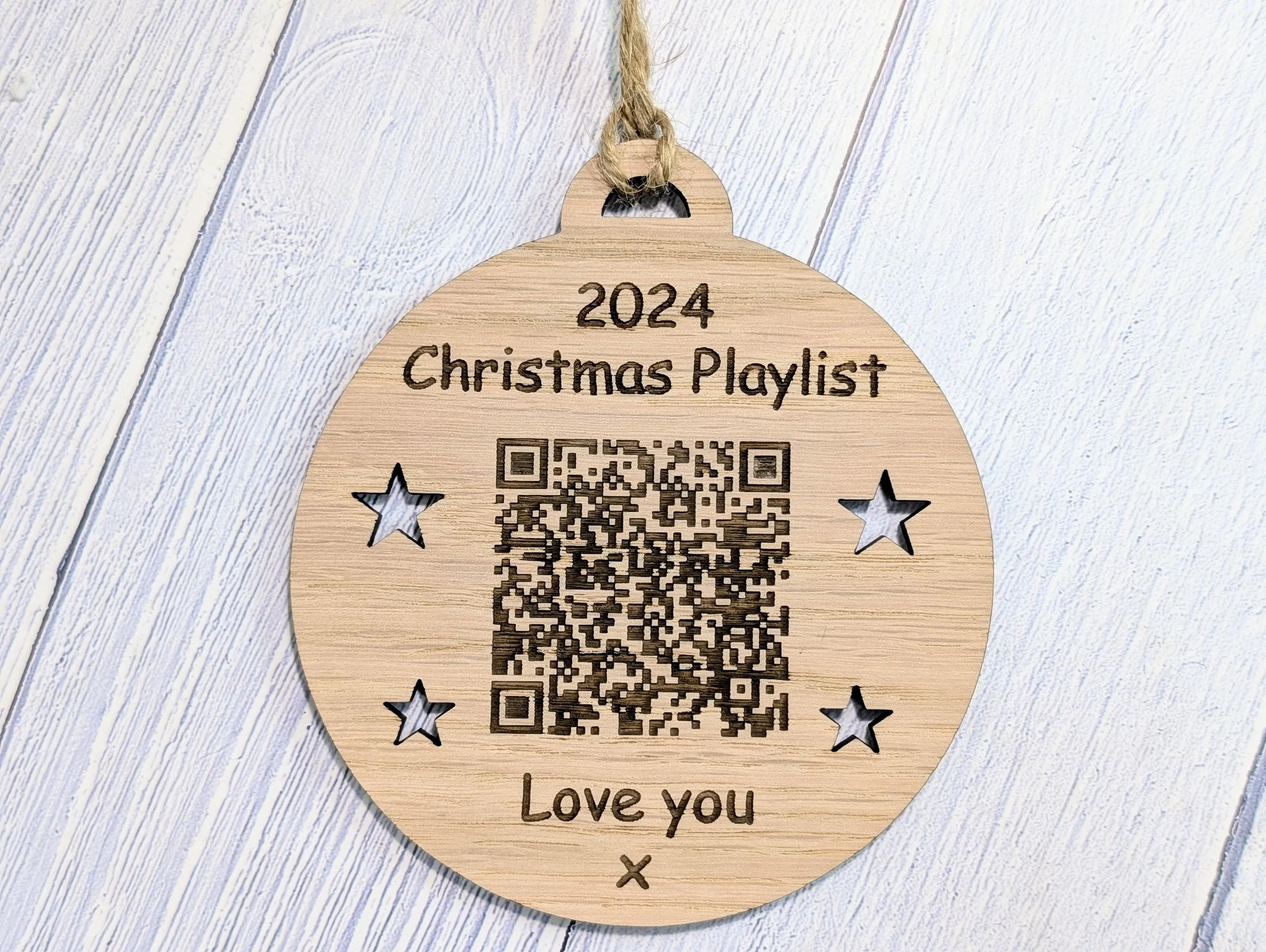 Personalised Christmas Playlist Bauble - Engraved QR Code Gift, Custom Music Ornament for Spotify, Apple Music & More - Image 9